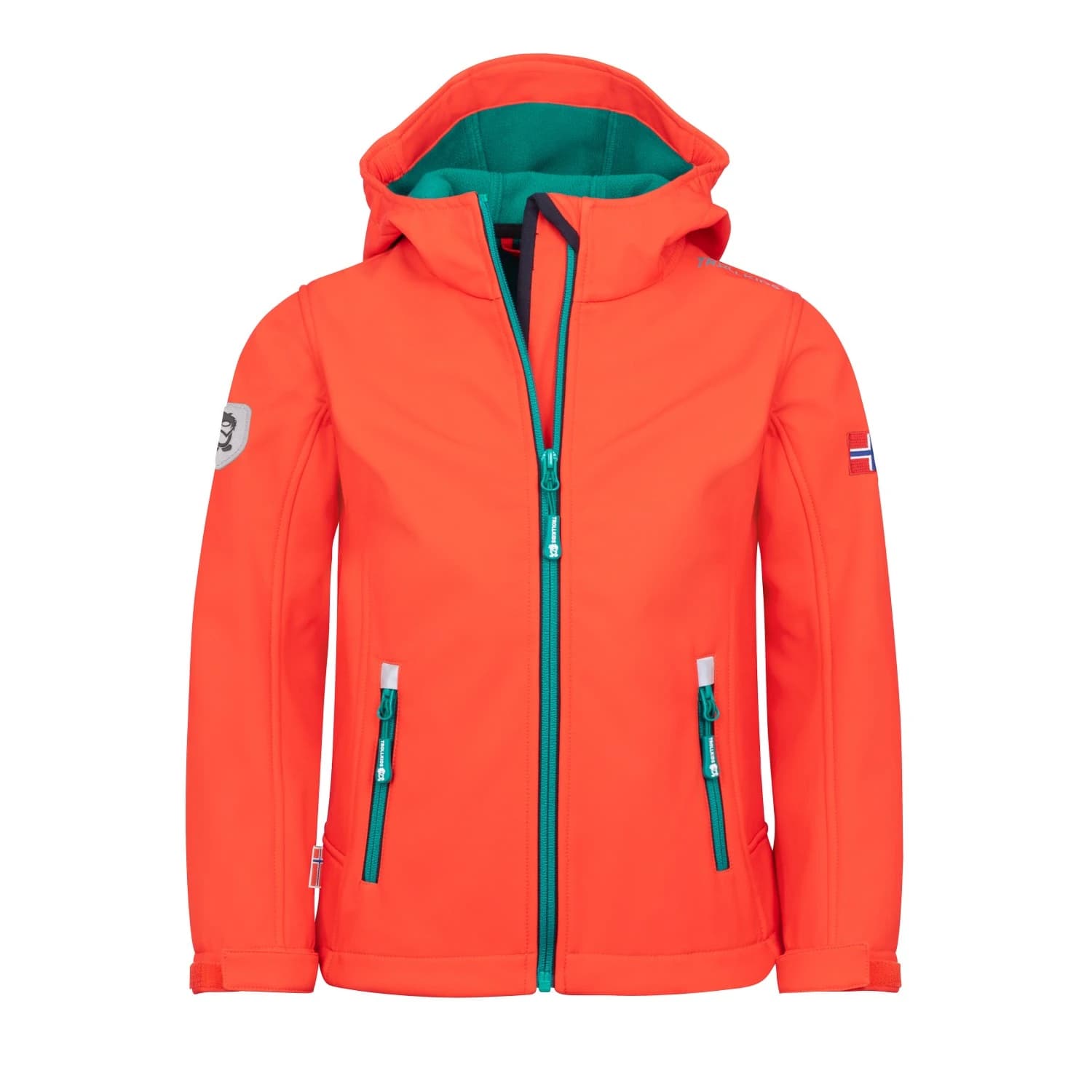 Детско софтшел яке Trollkids Kid's Trollfjord Jacket Softshell jacket - Chili Red