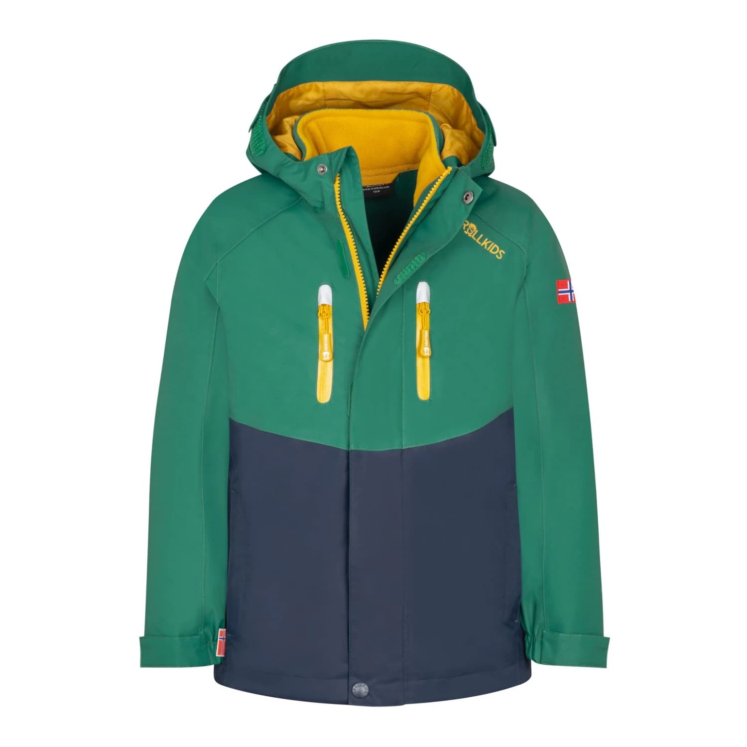 Детско 3-в-1 яке Trollkids Kid's Bryggen 3in1 Jacket 3-in-1 jacket - Jungle Green / Navy
