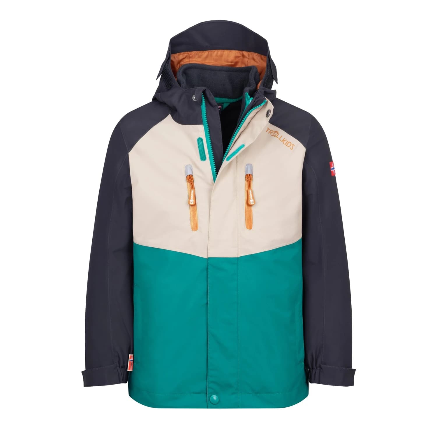 Детско 3-в-1 яке Trollkids Kid's Bryggen 3in1 Jacket 3-in-1 jacket - Dark Cyan / Black