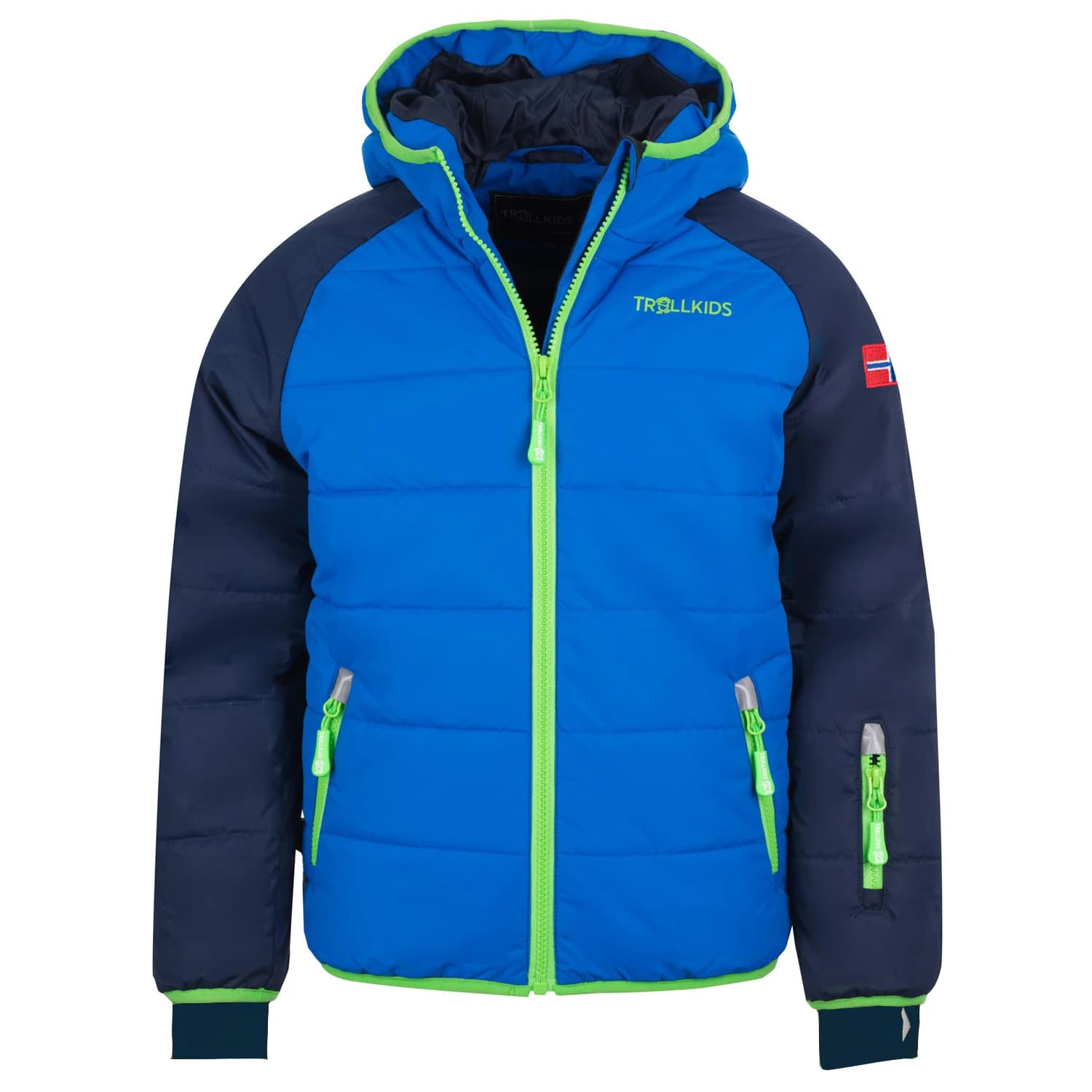 Детско ски яке Trollkids Kid's Hafjell Snow Jacket XT Ski jacket - Navy / Med Blue / Green