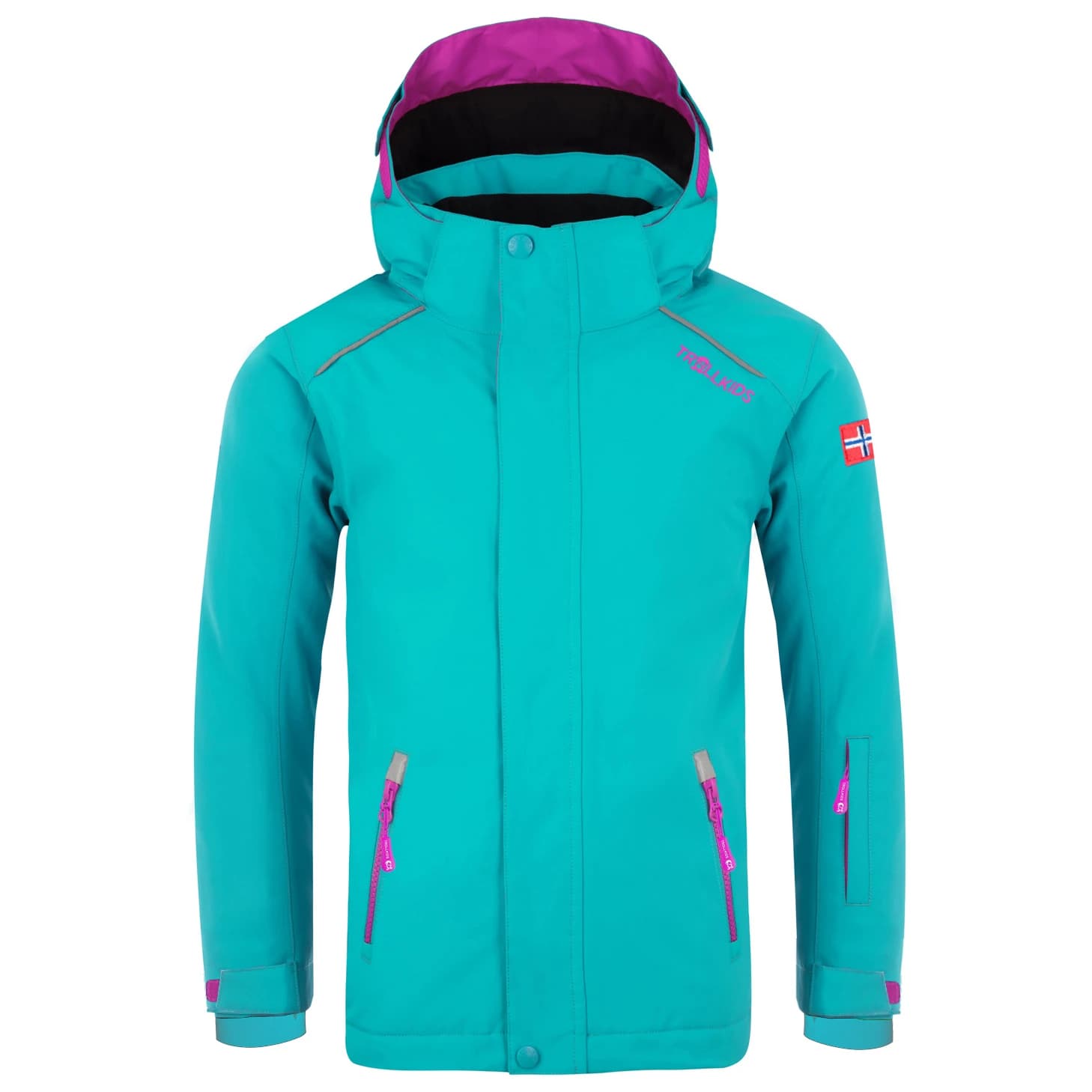Детско ски яке Trollkids Kid's Holmenkollen Snow Jacket Pro Ski jacket - Turquoise