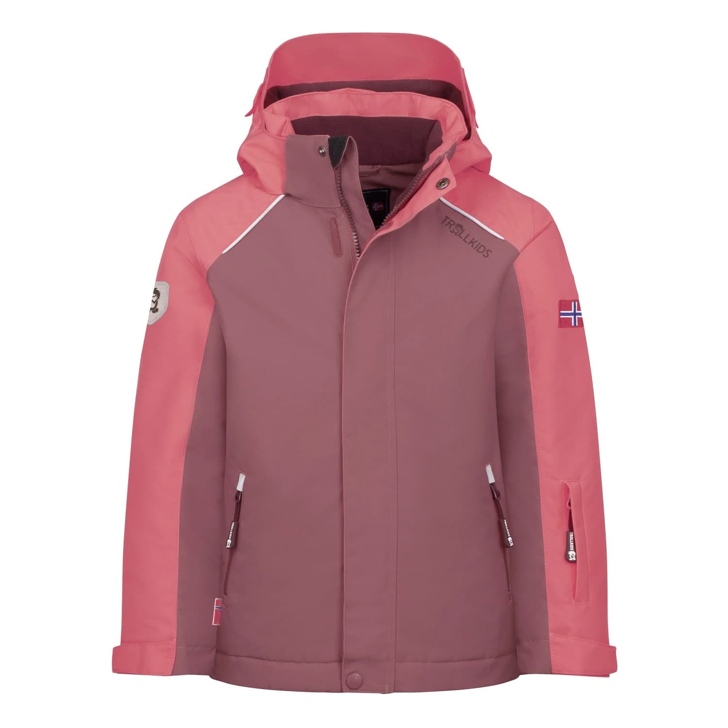 Детско ски яке Trollkids Kid's Holmenkollen Snow Jacket Pro Ski jacket - Frozen Berry / Pink Salmon