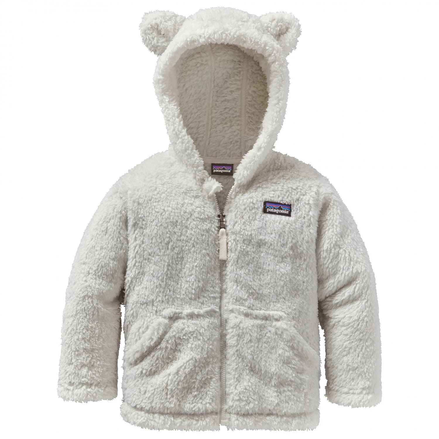 Детско поларено яке Patagonia Kid's Furry Friends Hoody Fleece jacket - Birch White