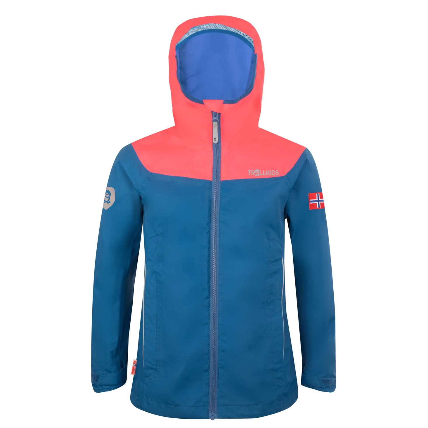 Детско водоустойчиво яке Trollkids Girls Bergen Jacket Waterproof jacket - Midnight Blue / Coral