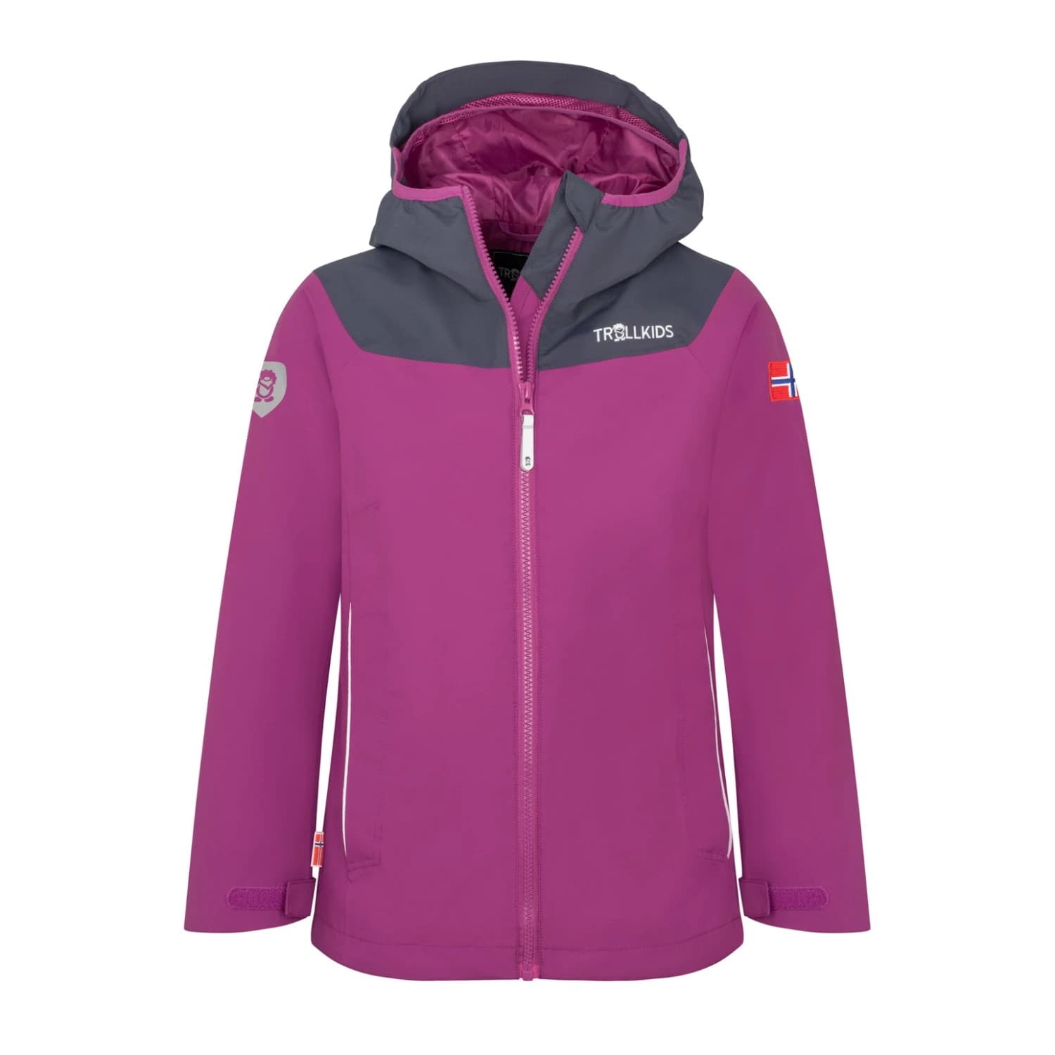 Детско водоустойчиво яке Trollkids Girls Bergen Jacket Waterproof jacket - Fresh Berry / Graphite
