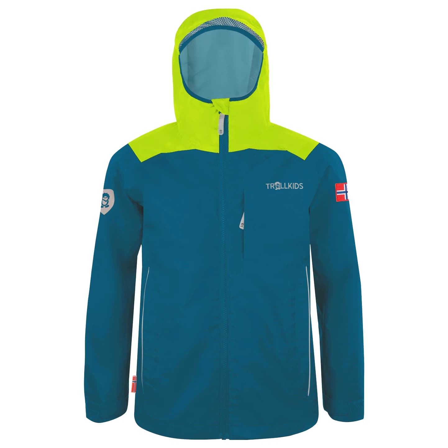 Детско водоустойчиво яке Trollkids Kids Bergen Jacket Waterproof jacket - Petrol / Lime