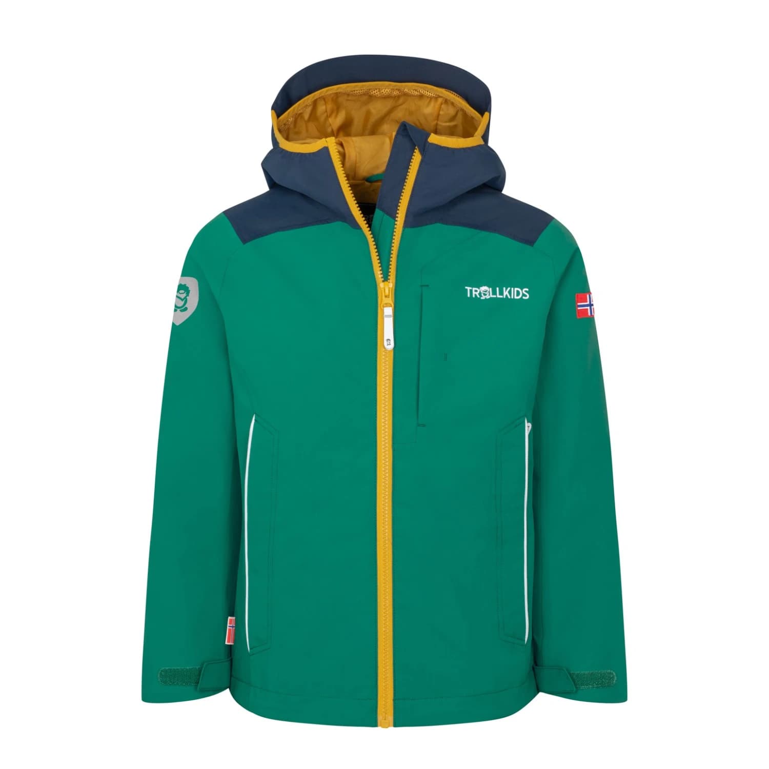 Детско водоустойчиво яке Trollkids Kids Bergen Jacket Waterproof jacket - Jungle Green / Navy