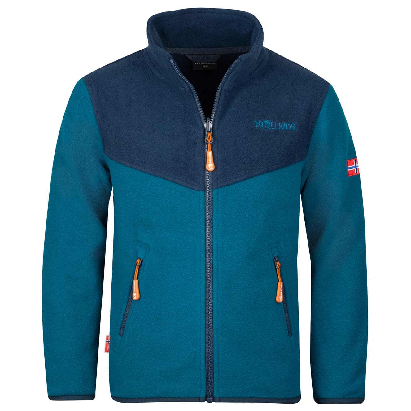 Детско поларено яке Trollkids Kids Oppdal Jacket XT Fleece jacket - Deep Lagoon / Night Sky