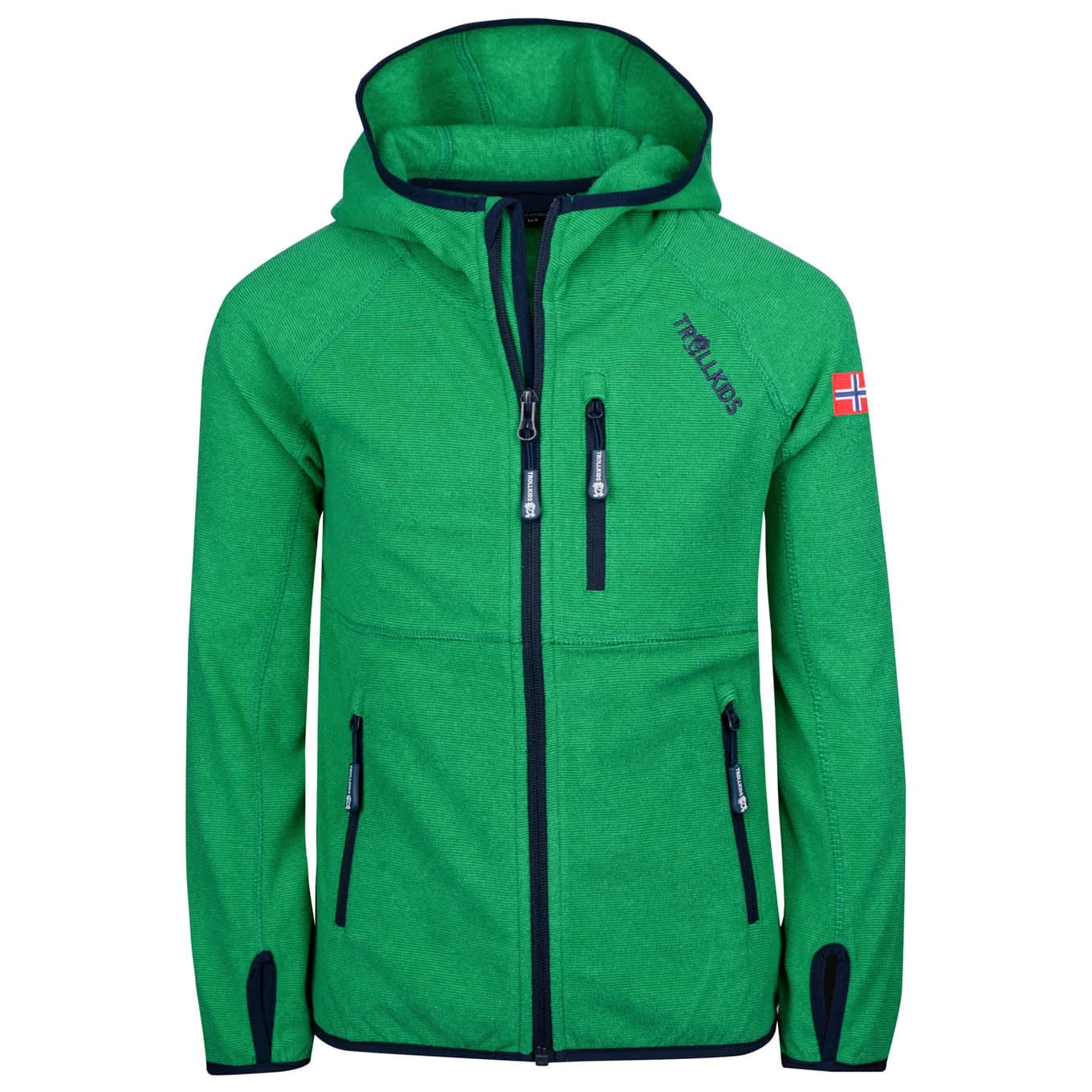 Детско поларено яке Trollkids Kids Sandefjord Jacket Fleece jacket - Pepper Green / Navy