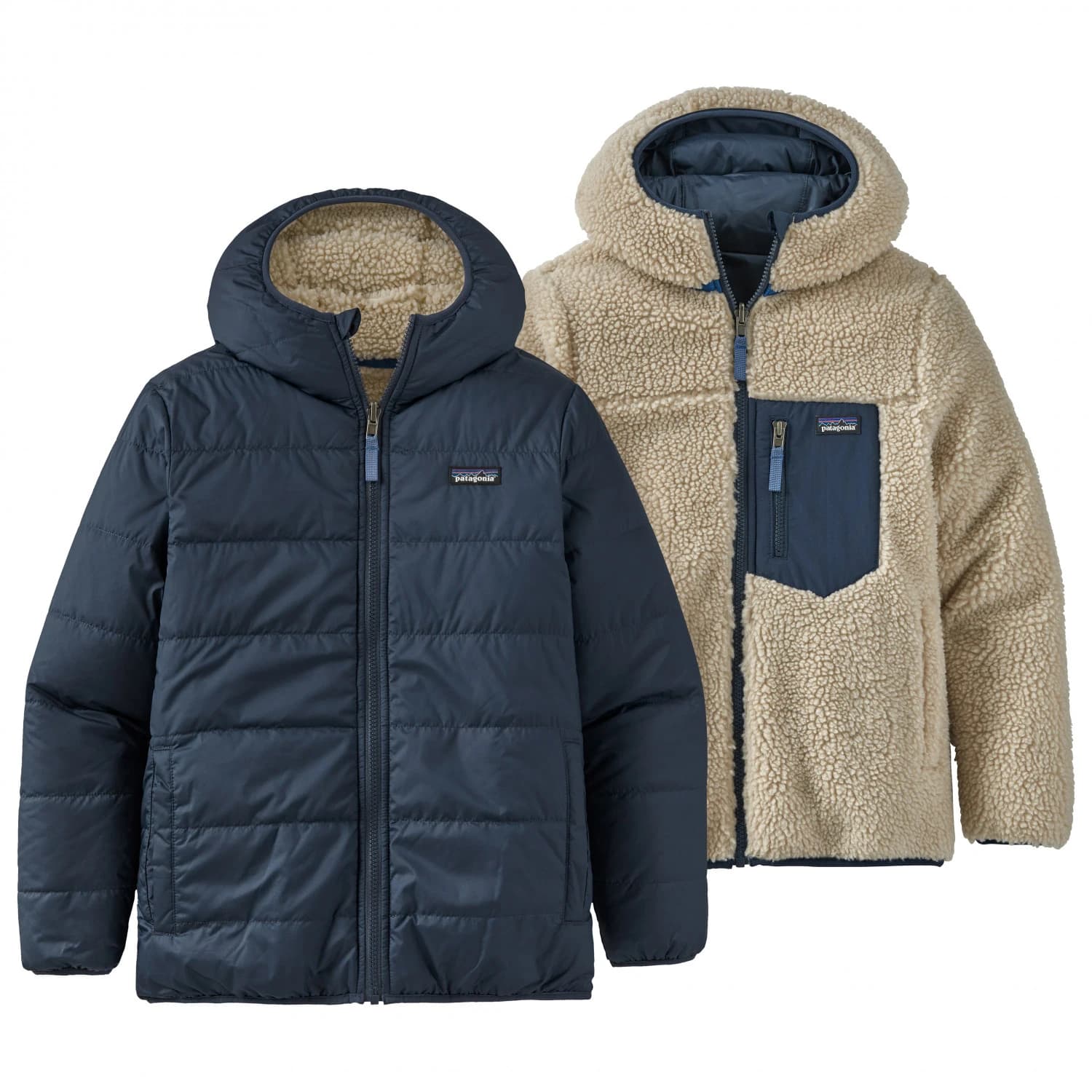 Зимно яке Patagonia Boy's Reversible Ready Freddy Hoody Winter jacket - New Navy