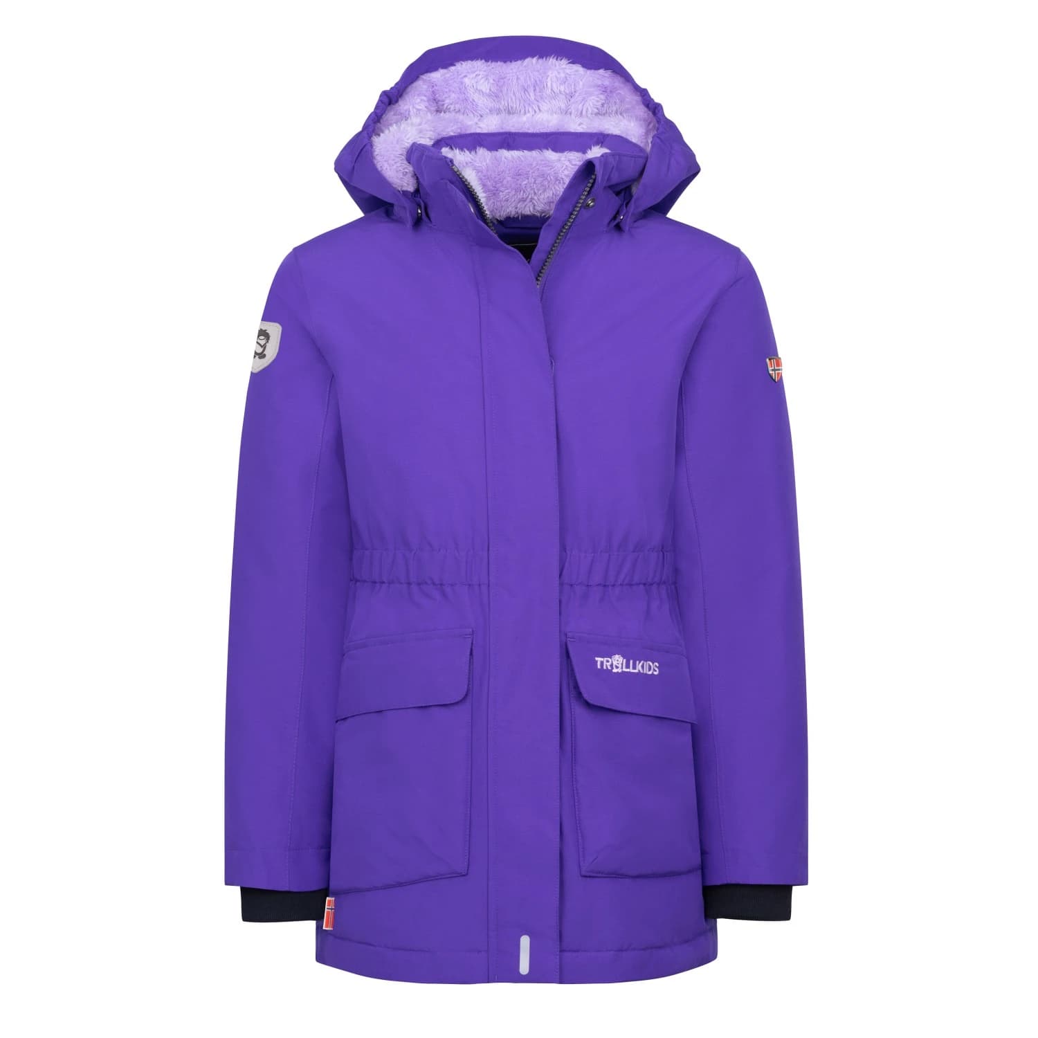 Детско пухено яке Trollkids Girl's Alesund Coat Coat - Blue Purple