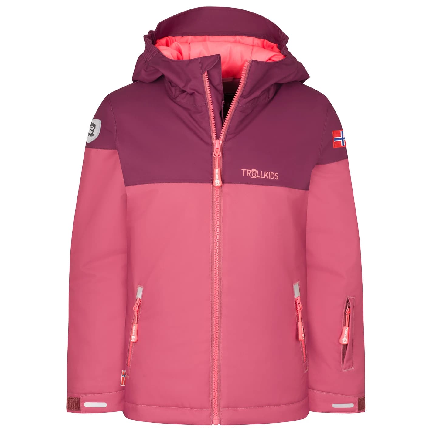 Детско ски яке Trollkids Girl's Hallingdal Jacket Winter jacket - Frozen Berry / Deep Ruby