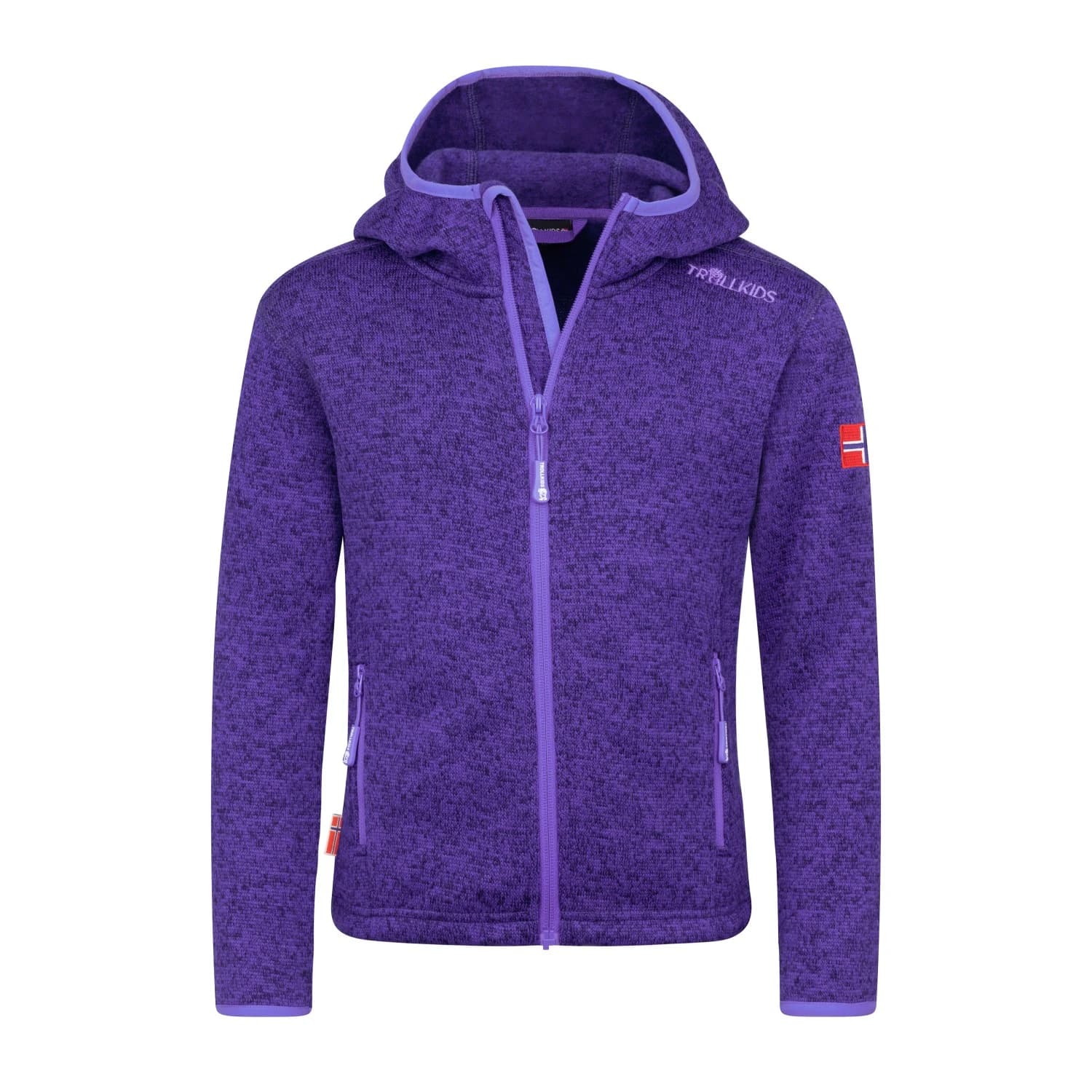 Детско поларено яке Trollkids Girl's Jondalen Jacket XT Fleece jacket - Wisteria Purple