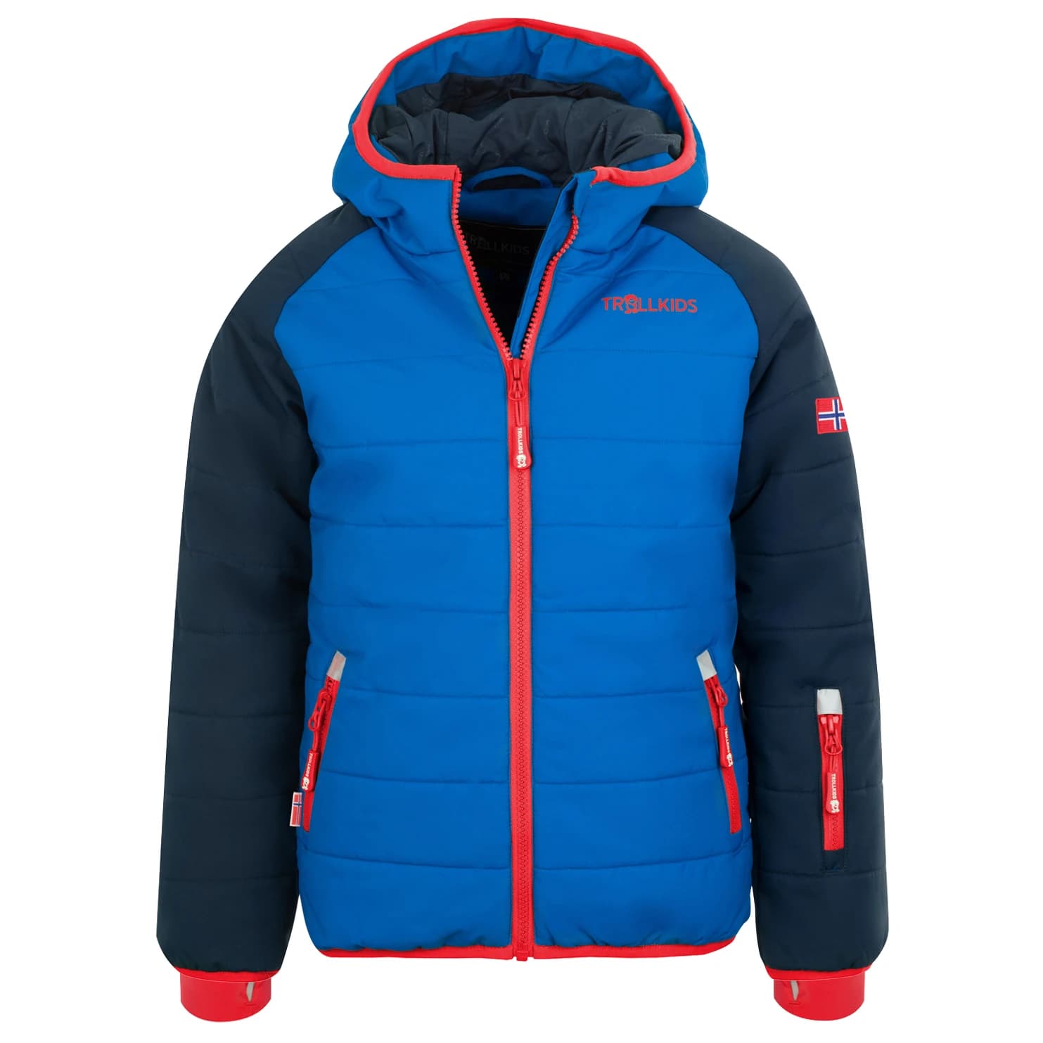 Детско зимно яке Trollkids Kid's Hafjell Snow Jacket Pro Ski jacket - Navy / Med Blue / Red