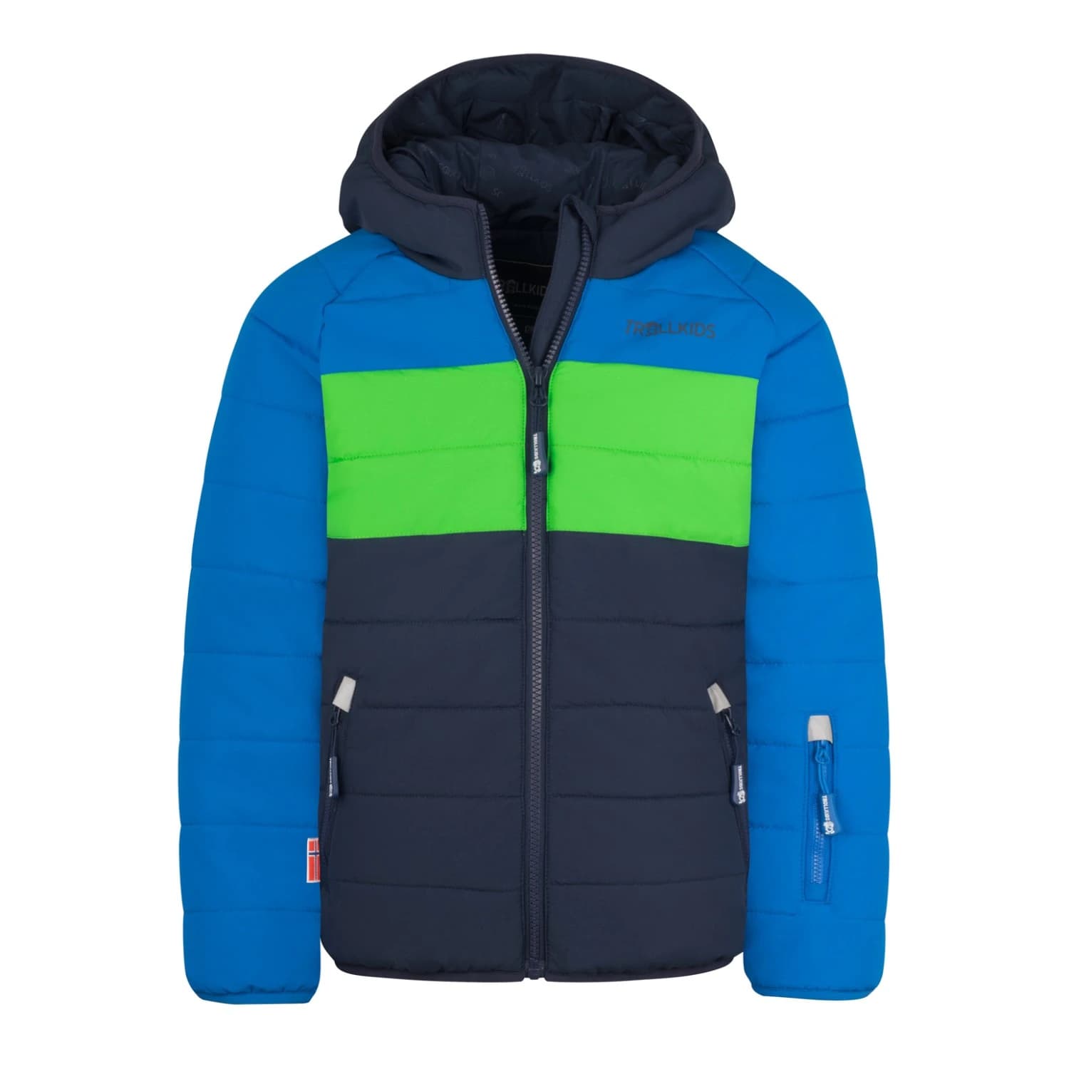 Детско зимно яке Trollkids Kid's Hafjell Snow Jacket Pro Ski jacket - Navy / Medium Blue / Green