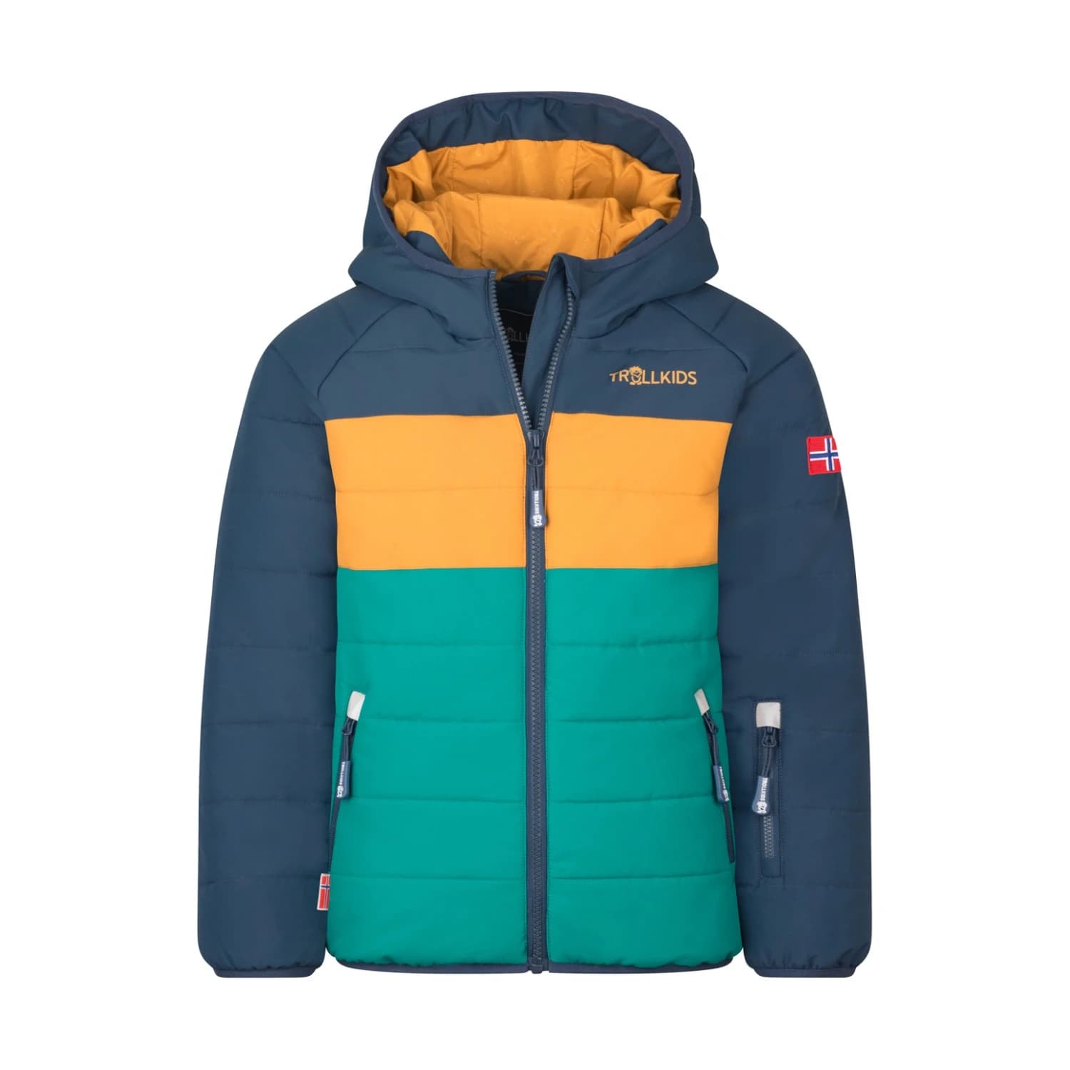 Детско зимно яке Trollkids Kid's Hafjell Snow Jacket Pro Ski jacket - Dark Cyan / Mystic Blue