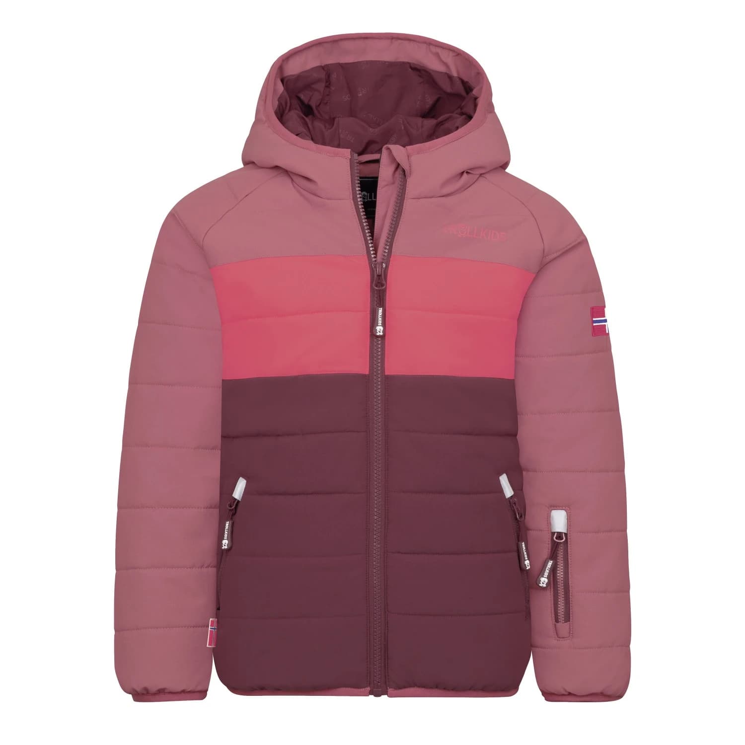 Детско зимно яке Trollkids Kid's Hafjell Snow Jacket Pro Ski jacket - Frozen Berry / Deep Ruby