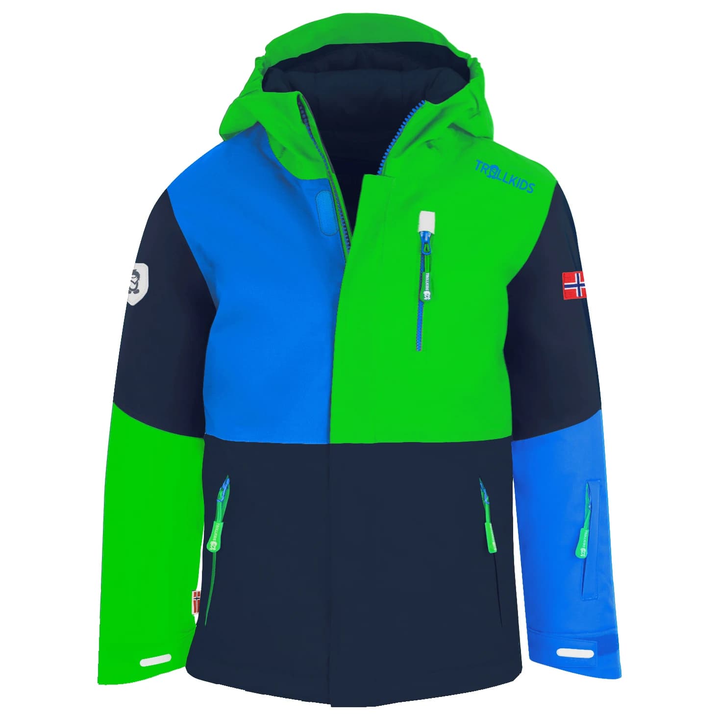 Детско ски яке Trollkids Kid's Hallingdal Jacket Winter jacket - Bright Green / Medium Blue