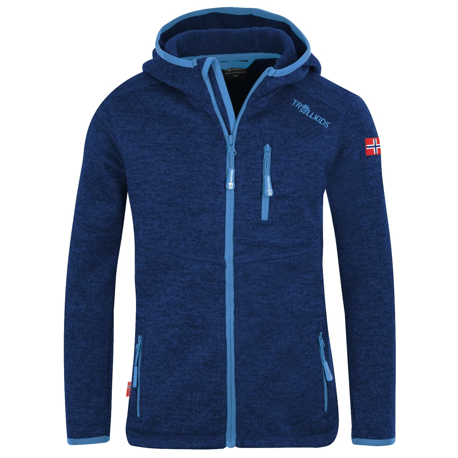 Детско поларено яке Trollkids Kid's Jondalen Jacket XT Fleece jacket - French Blue / Medium Blue