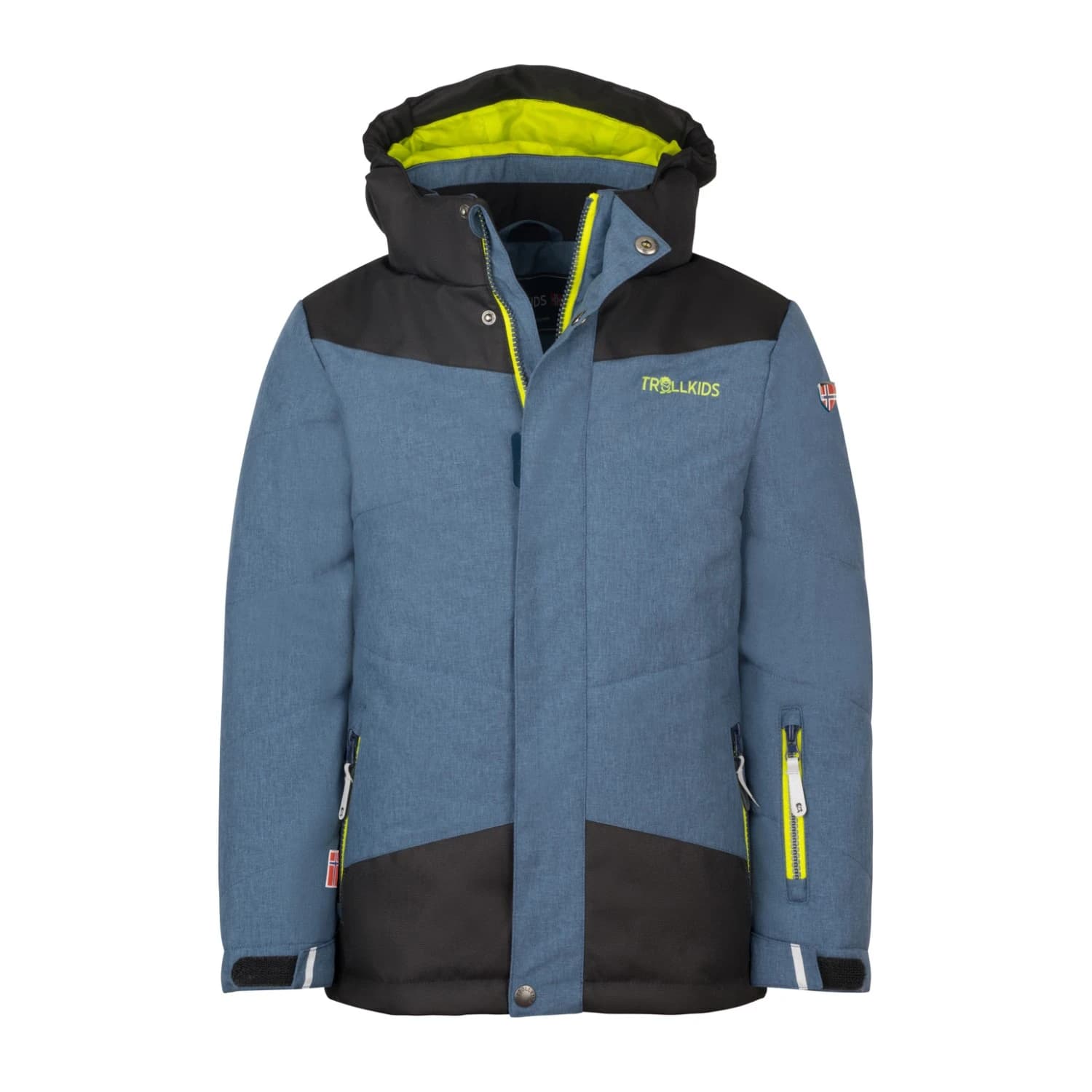 Детско ски яке Trollkids Kid's Norefjell Jacket Ski jacket - Mystic Blue / Glow Green