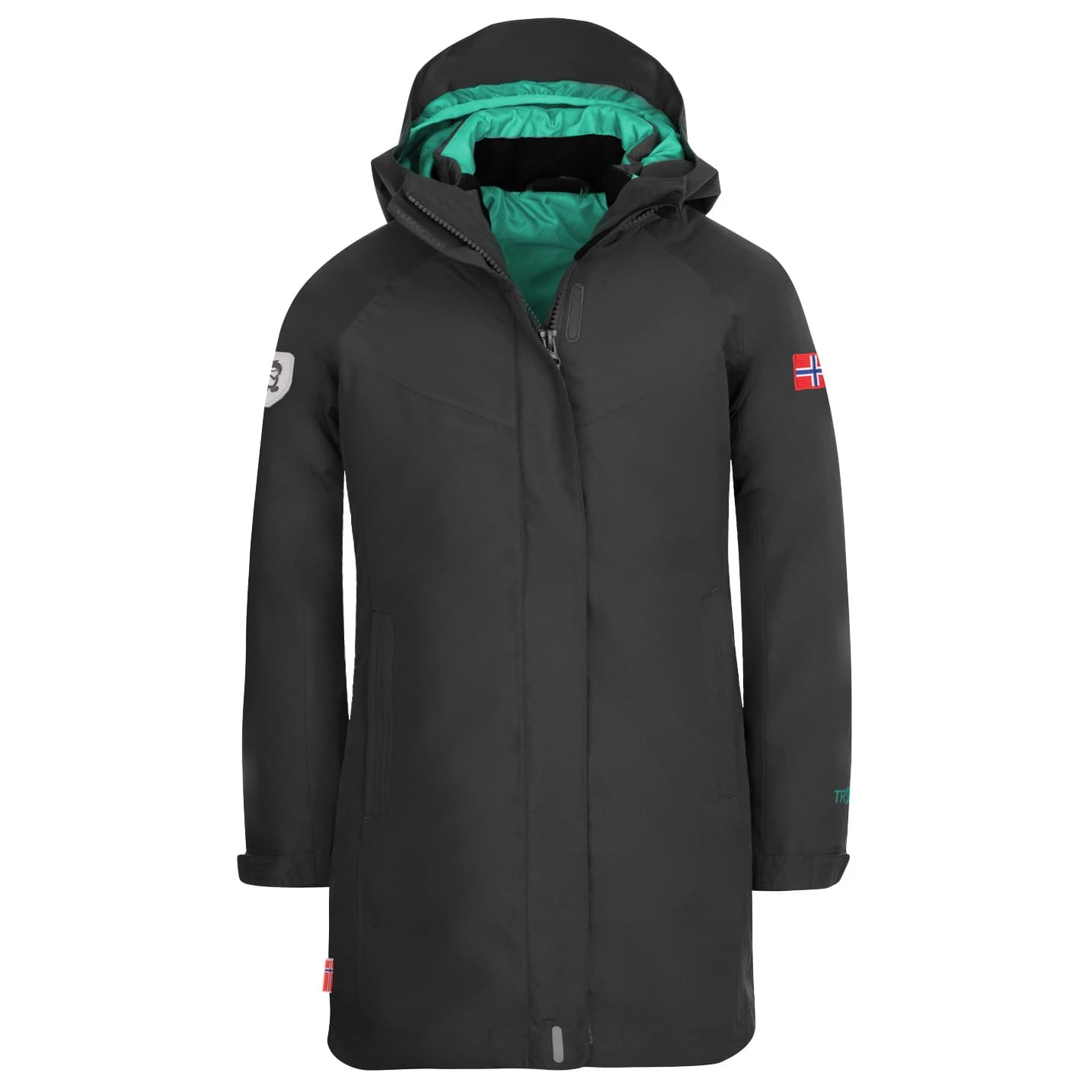 Детско палто Trollkids Girl's Senja 3in1 Coat - Anthracite / Dark Mint