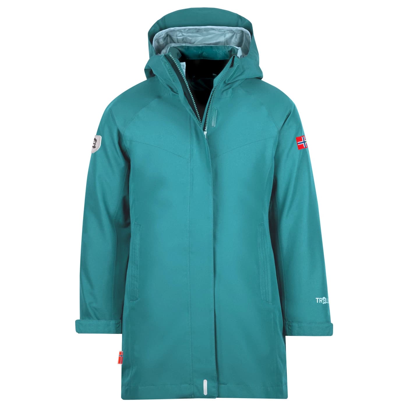 Детско палто Trollkids Girl's Senja 3in1 Coat - Teal / Glacier Green