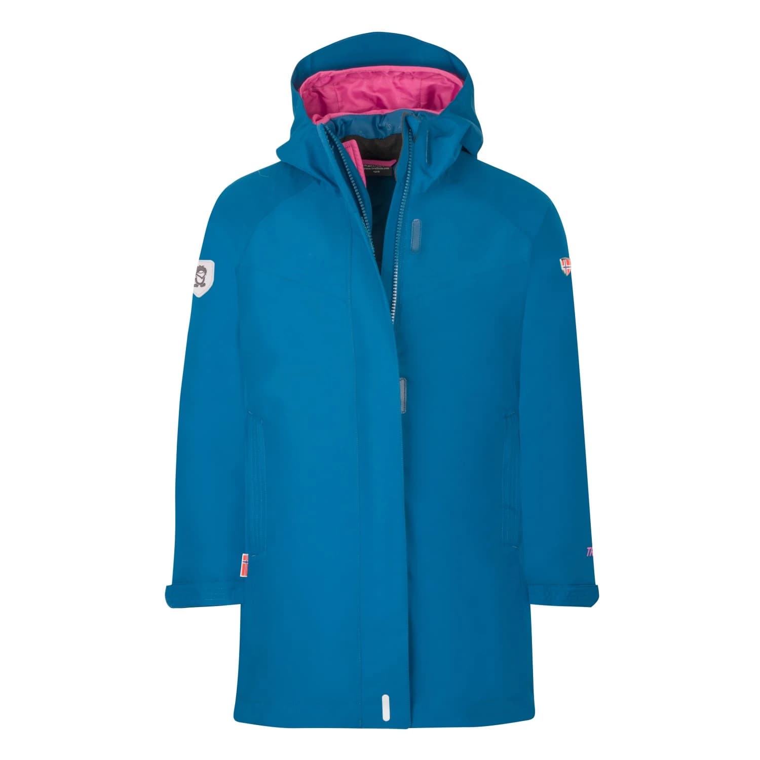 Детско палто Trollkids Girl's Senja 3in1 Coat - Madeira Blue / Bright Berry