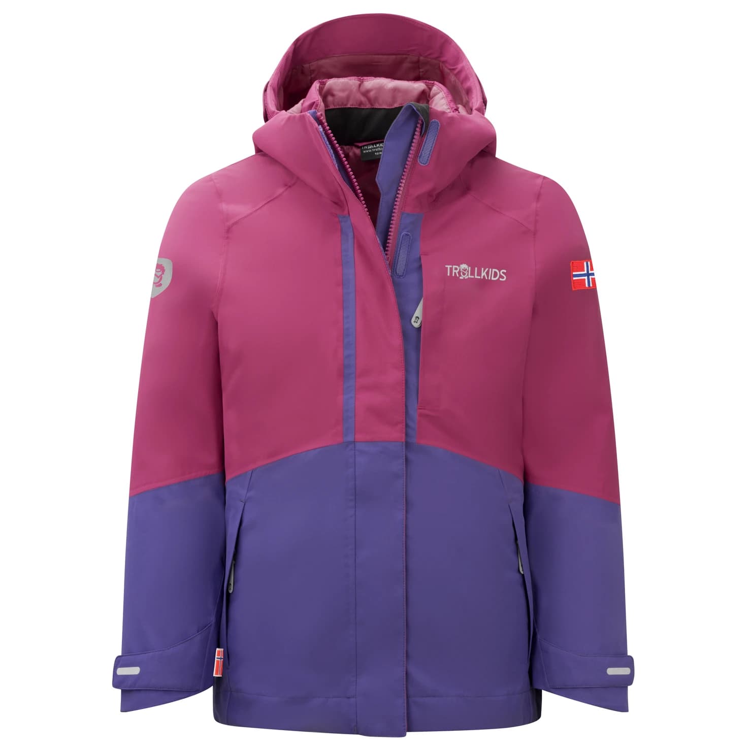 Детско 3-в-1 яке Trollkids Girl's Skanden 3in1 Jacket 3-in-1 jacket - Bright Berry / Dark Purple / Light Magenta