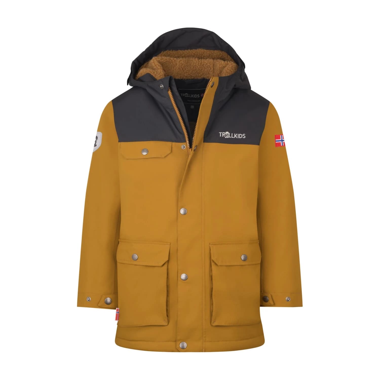 Детско яке парка Trollkids Kid's Gudvangen Jacket Parka - Bronze / Black