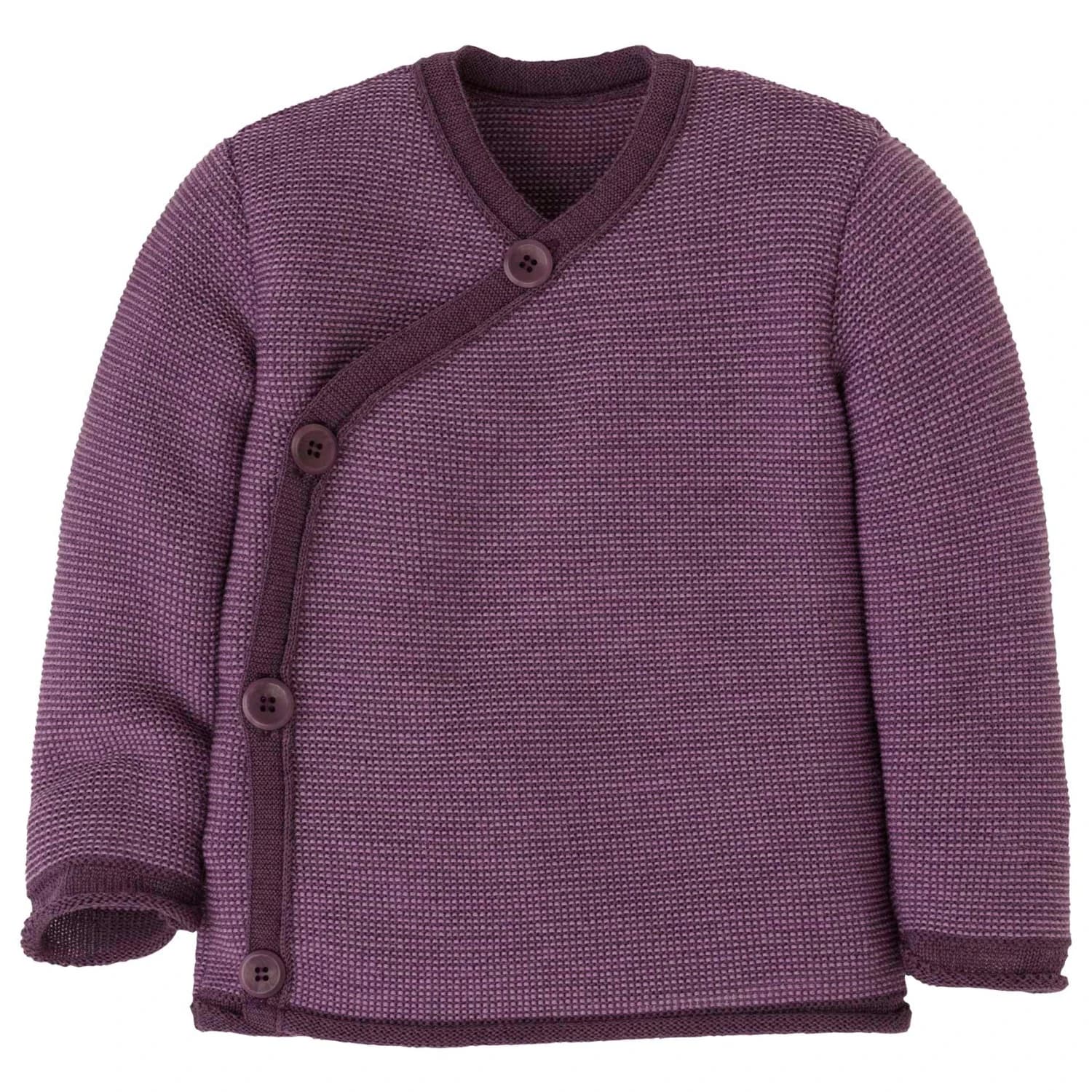 Детско вълнено яке disana Kid's Mélange Jacket Merino jacket - Aubergine / Flieder