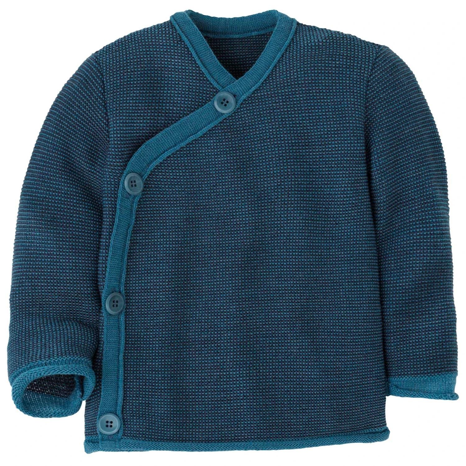 Детско вълнено яке disana Kid's Mélange Jacket Merino jacket - Taubenblau / Indigo