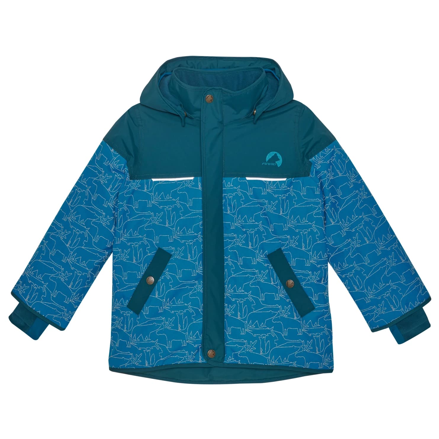Детско зимно яке Finkid Kid's Koira Ice Winter jacket - Mosaic / Deep Teal