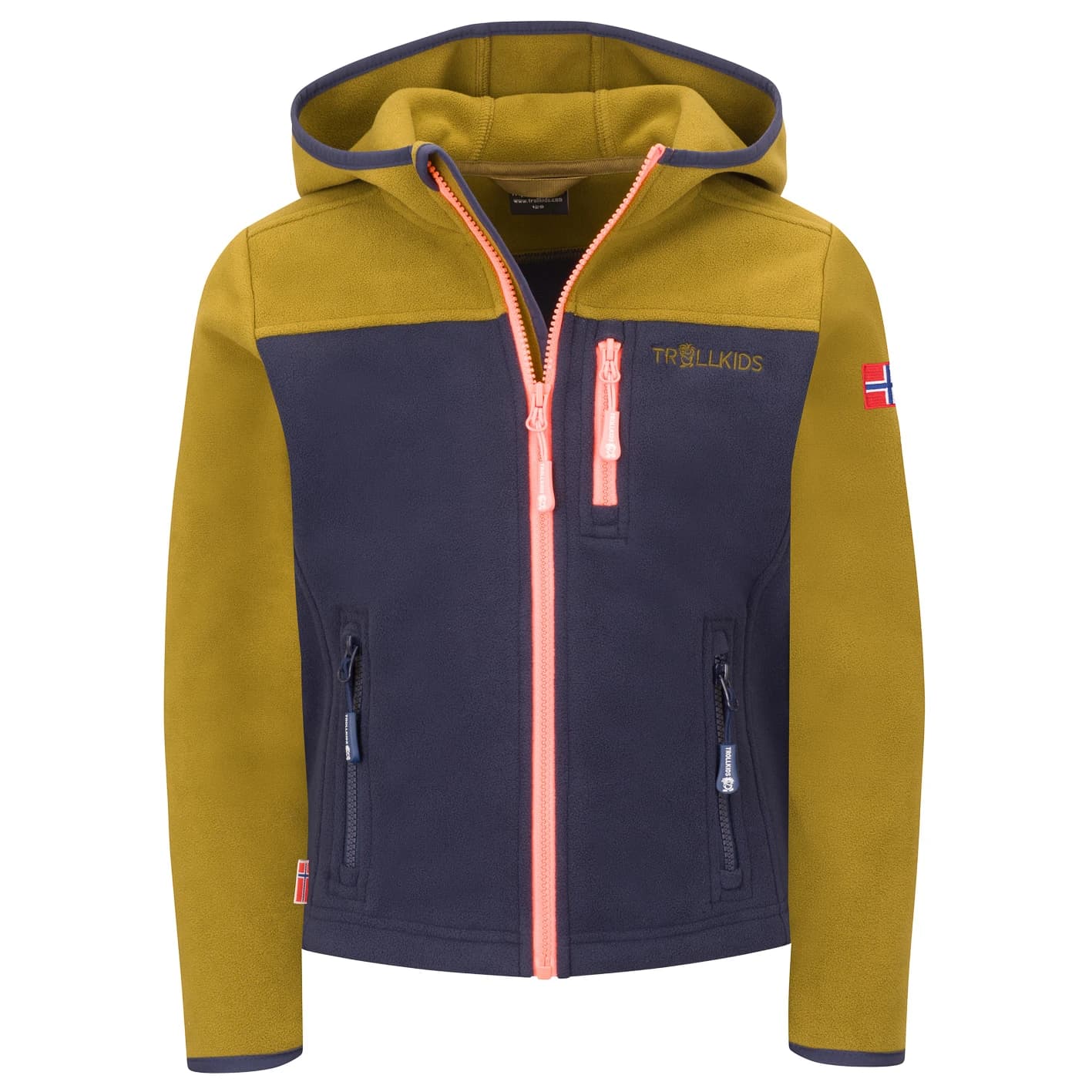 Детско софтшел яке Trollkids Kid's Stavanger Jacket Fleece jacket - Spruce Green / Navy