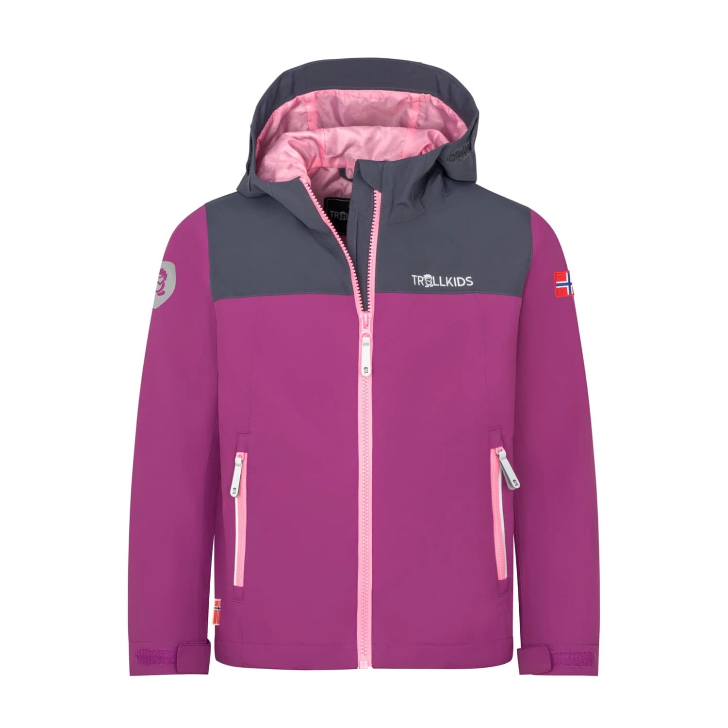 Детско водоустойчиво яке Trollkids Kid's Telemark Jacket Waterproof jacket - Fresh Berry / Graphite