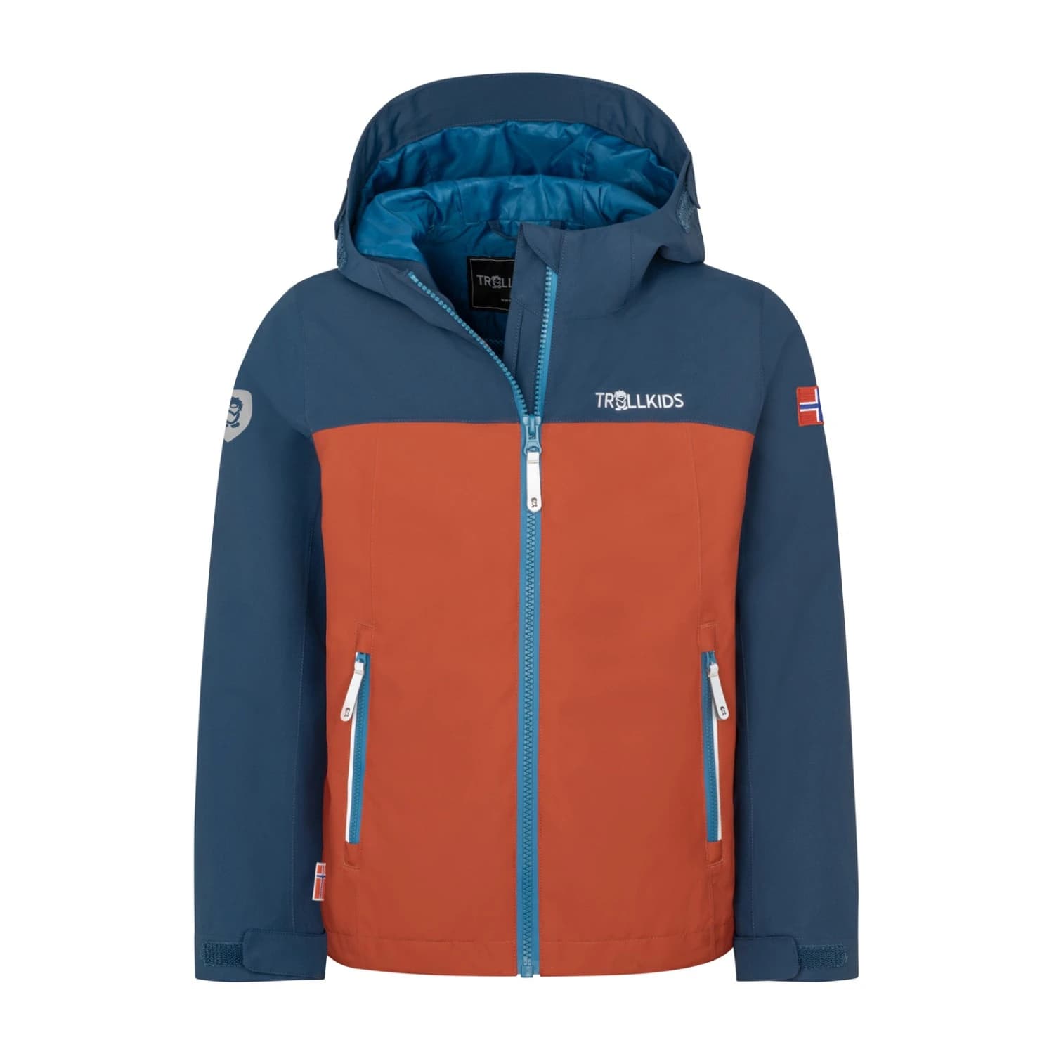 Детско водоустойчиво яке Trollkids Kid's Telemark Jacket Waterproof jacket - Red Clay / Mystic Blue