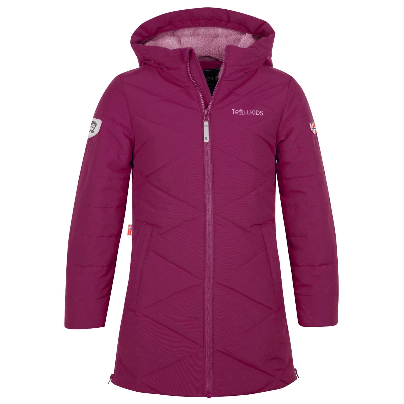 Детско палто Trollkids Girl's Bergen Coat - Plum / Mauve