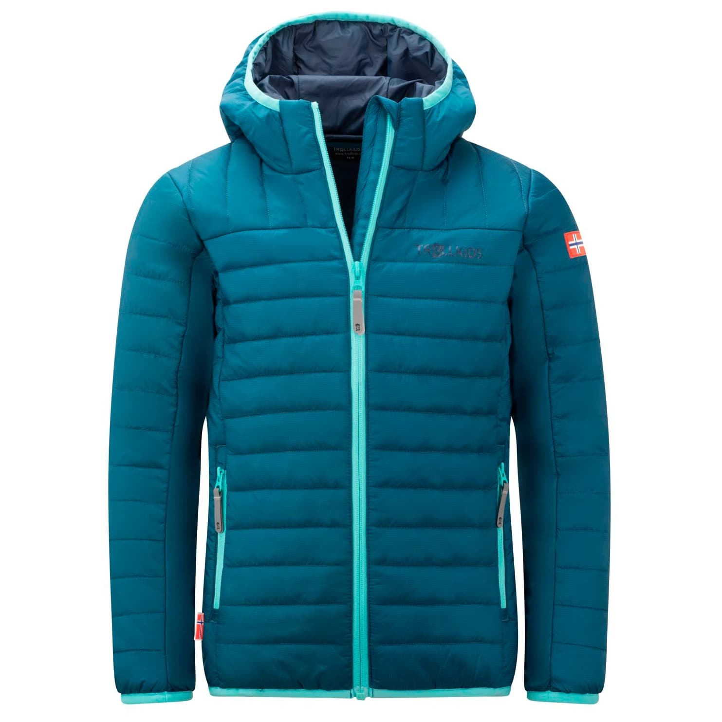 Детско синтетично яке Trollkids Kid's Eikefjord Jacket Synthetic jacket - Dark Marine / Arctic Blue / Mystic Blue II