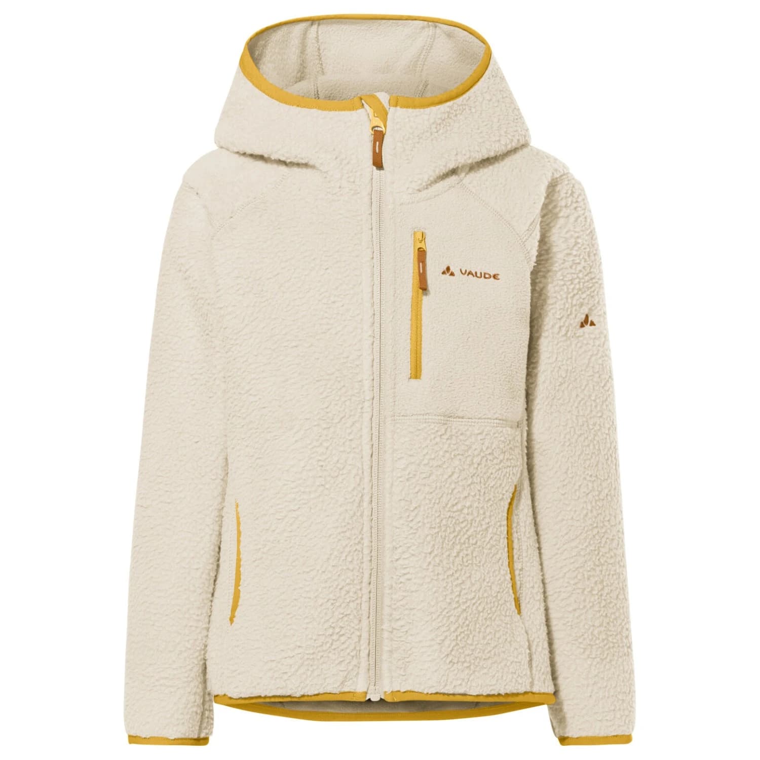 Детско поларено яке Vaude Kid's Torridon Hoody Jacket II Fleece jacket - Ecru / Silt Brown