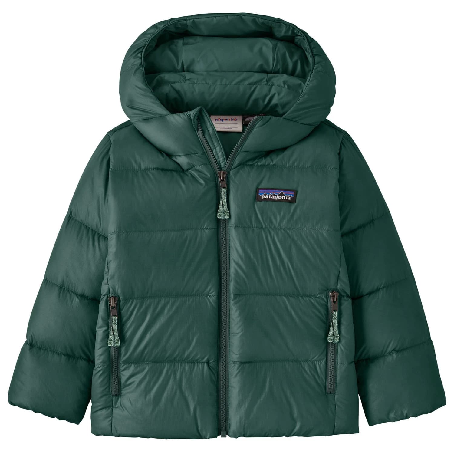 Пухено яке Patagonia Baby's Hi-Loft Down Sweater Hoody Down jacket - Cascade Green