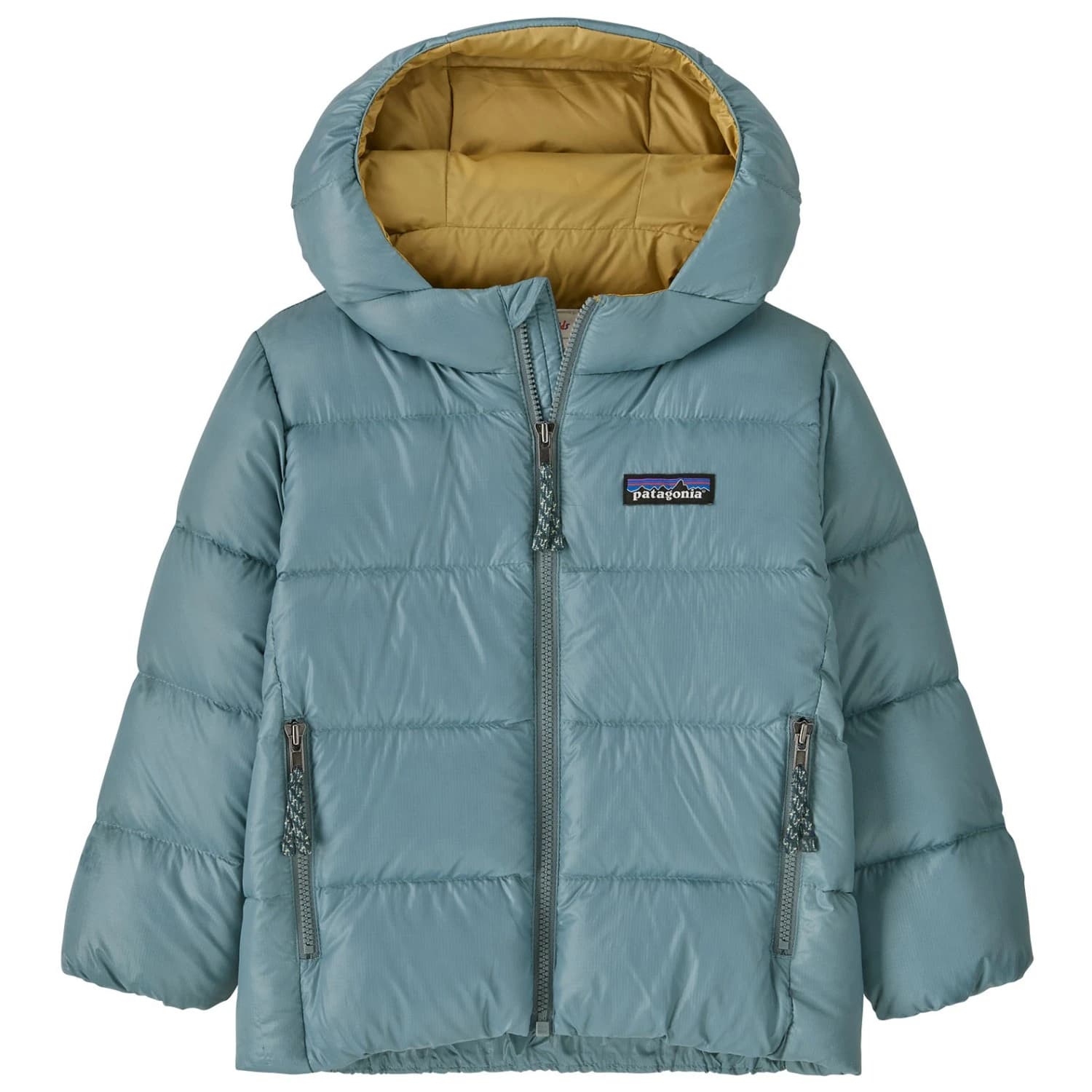 Пухено яке Patagonia Baby's Hi-Loft Down Sweater Hoody Down jacket - Blue Sage