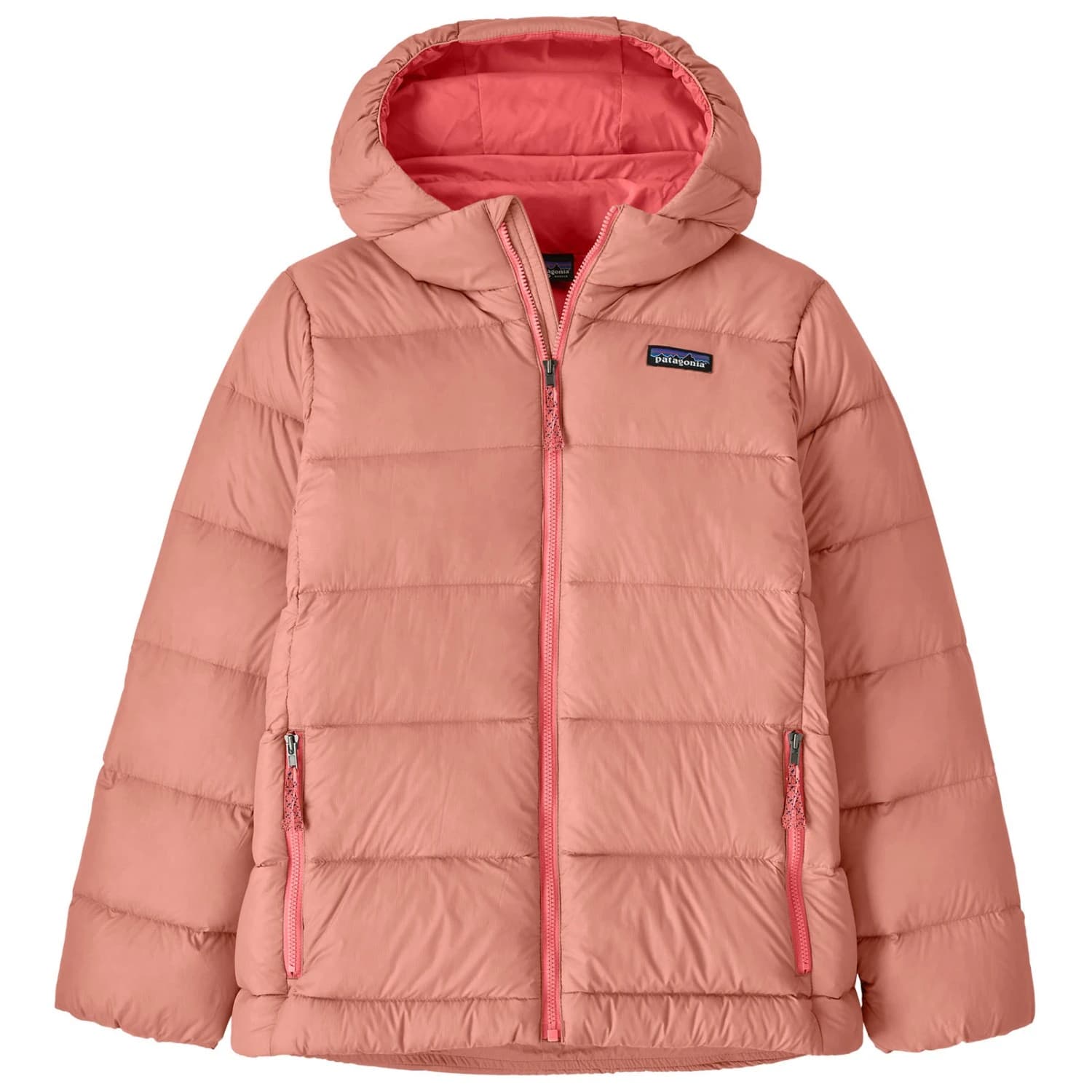 Детско пухено яке Patagonia Kid's Hi-Loft Down Sweater Hoody Down jacket - Moment Pink