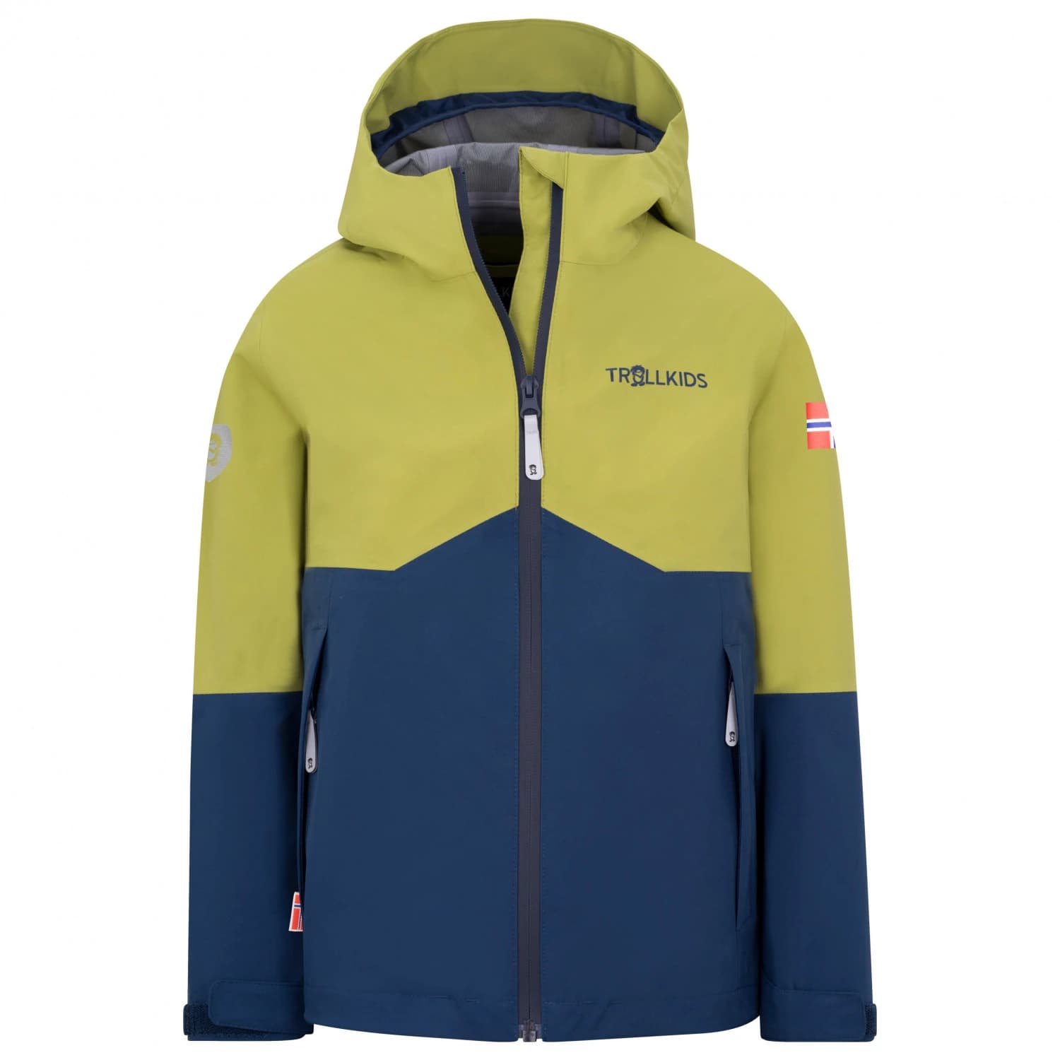 Детско водоустойчиво яке Trollkids Kid's Gjende Jacket Waterproof jacket - Kiwi / Mystic Blue