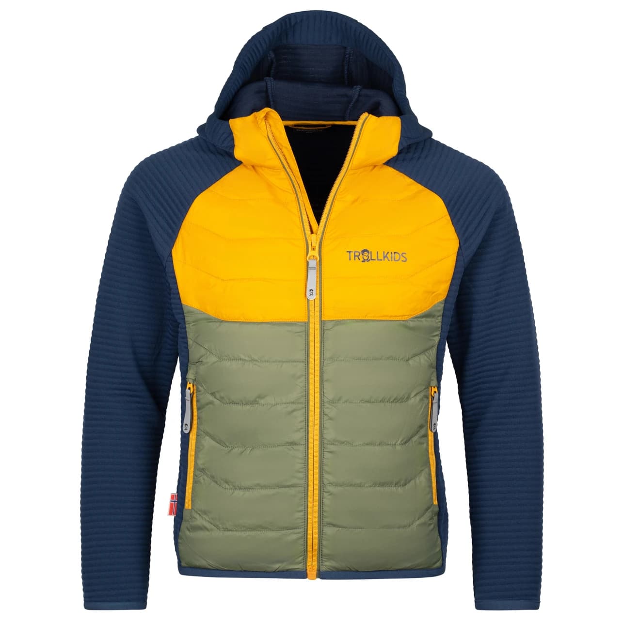 Детско поларено яке Trollkids Kid's Sirdal Jacket Synthetic jacket - Mystic Blue / Golden Yellow