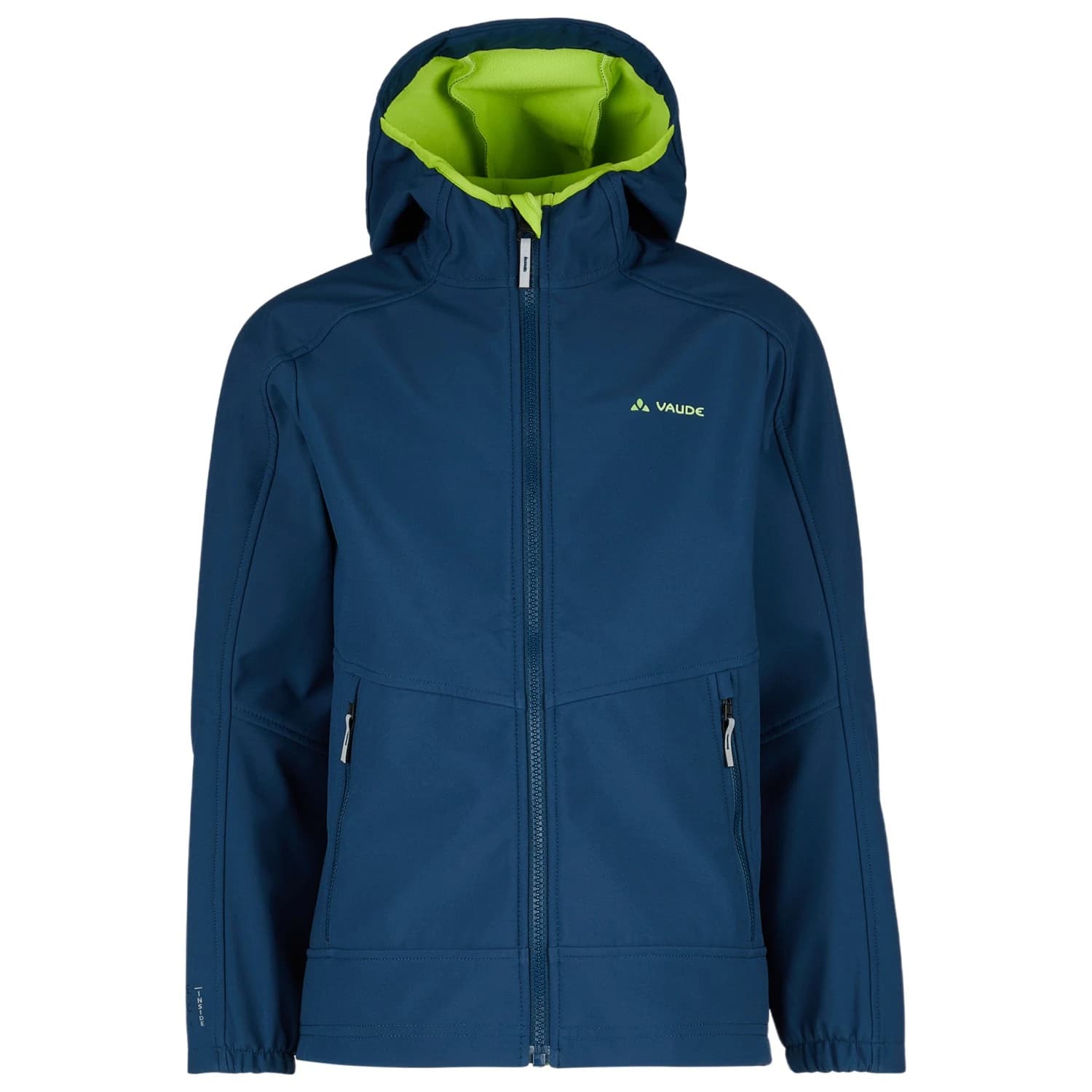 Детско софтшел яке Vaude Kid's Rondane Jacket IV Softshell jacket - Dark Sea / Green