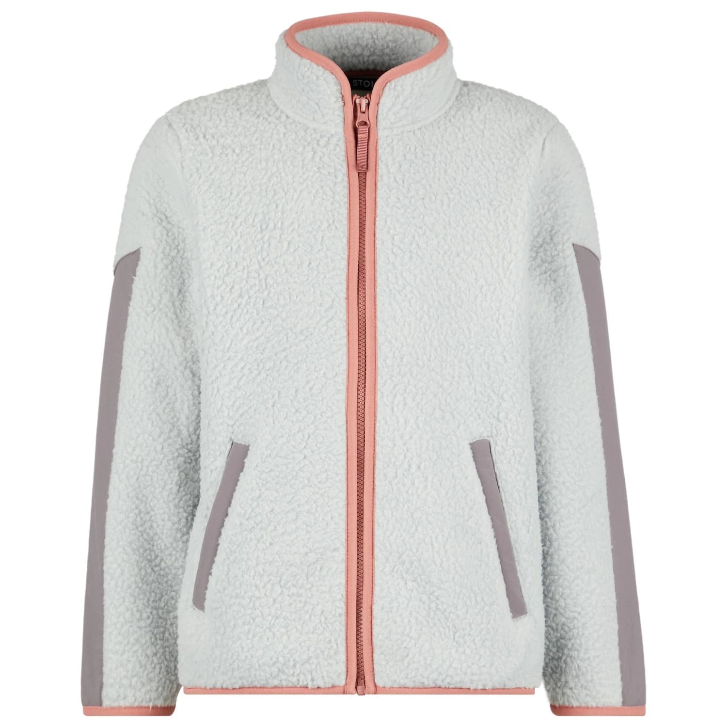 Детско поларено яке Stoic Kid's NorrvikSt. Pile Fleece Jacket - Light Grey / Shark Grey