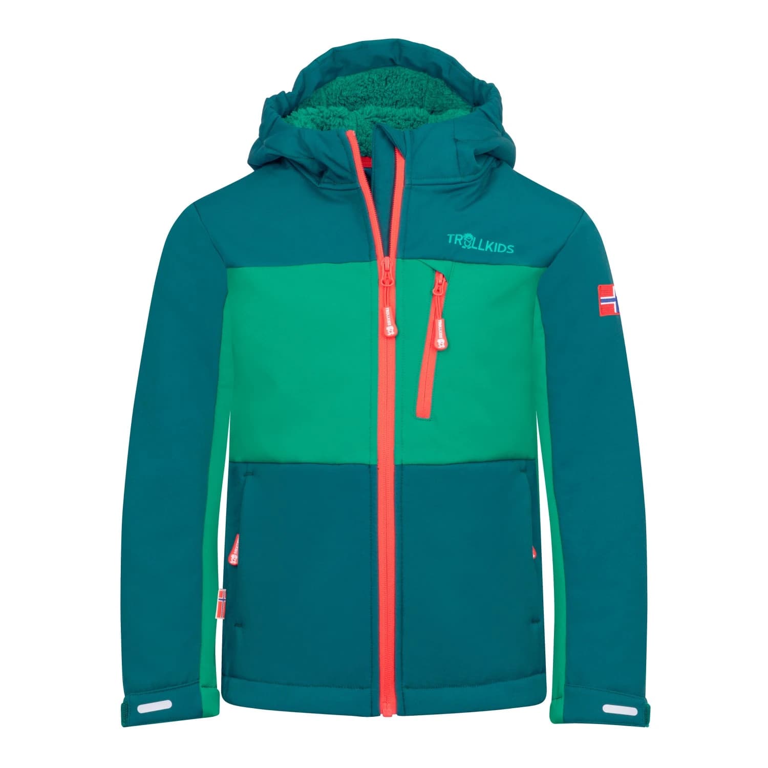 Детско софтшел яке Trollkids Kid's Bergsfjord Winter Softshell Jacket - Midnight Petrol / Dark Cyan