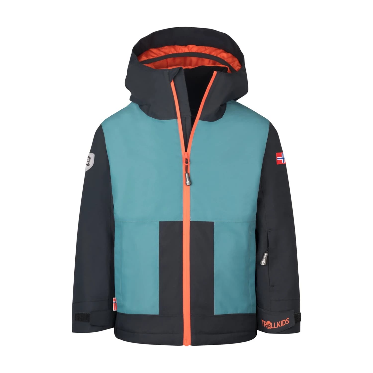 Детско зимно яке Trollkids Kid's Rauland Jacket Winter jacket - Stormy Blue / Black / Flame Orange