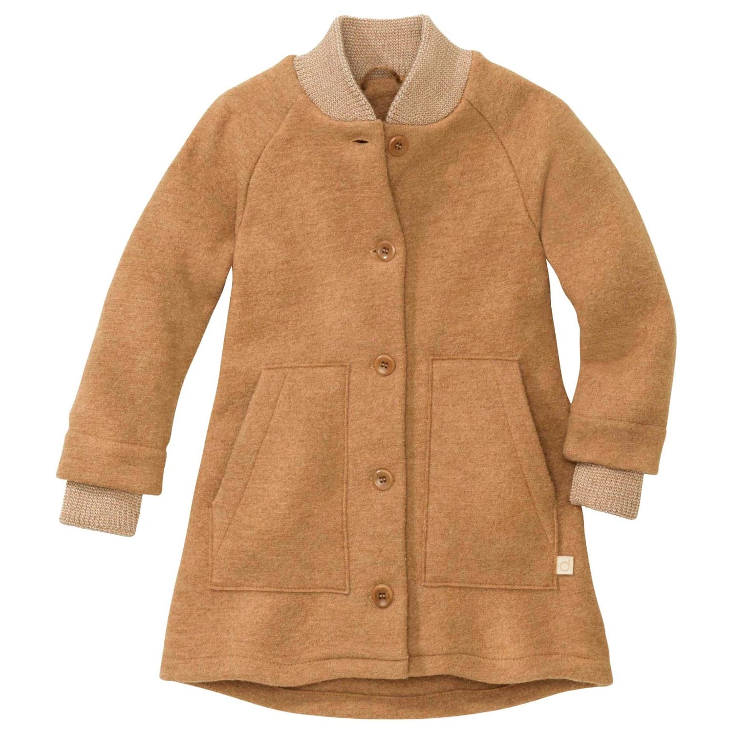 Детско вълнено яке disana Kid's Walk Coat - Caramel