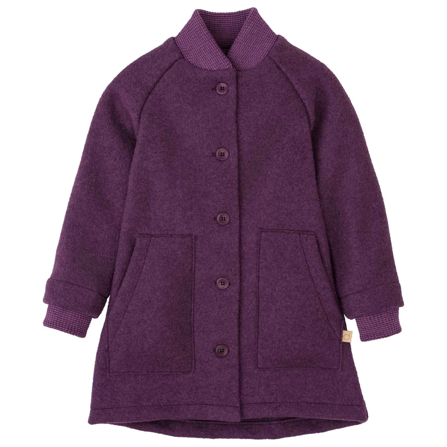 Детско вълнено яке disana Kid's Walk Coat - Aubergine