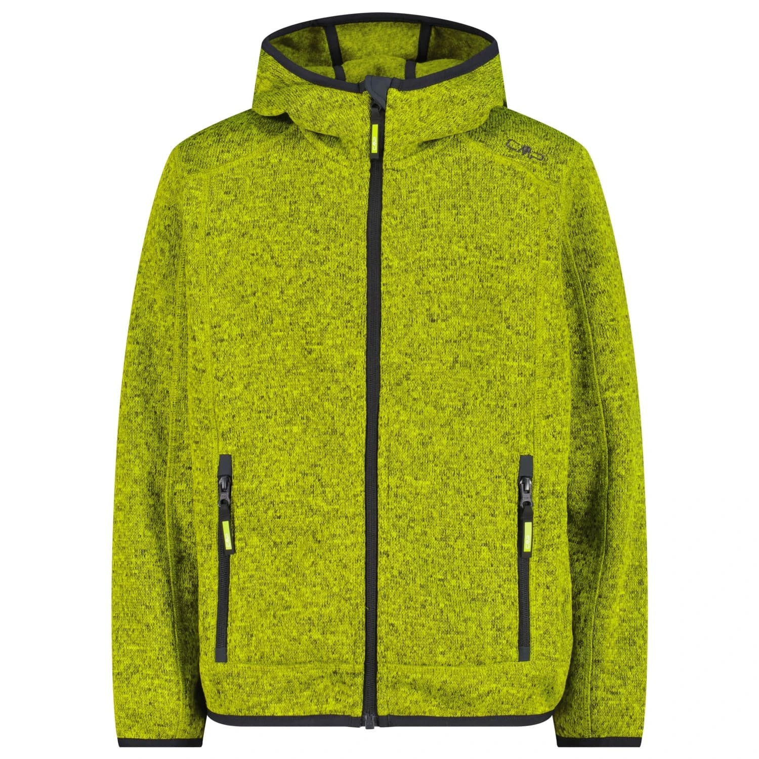 Поларено яке CMP Boy's Jacket Fix Hood Jacquard Knitted Fleece jacket - Acido / Antracite